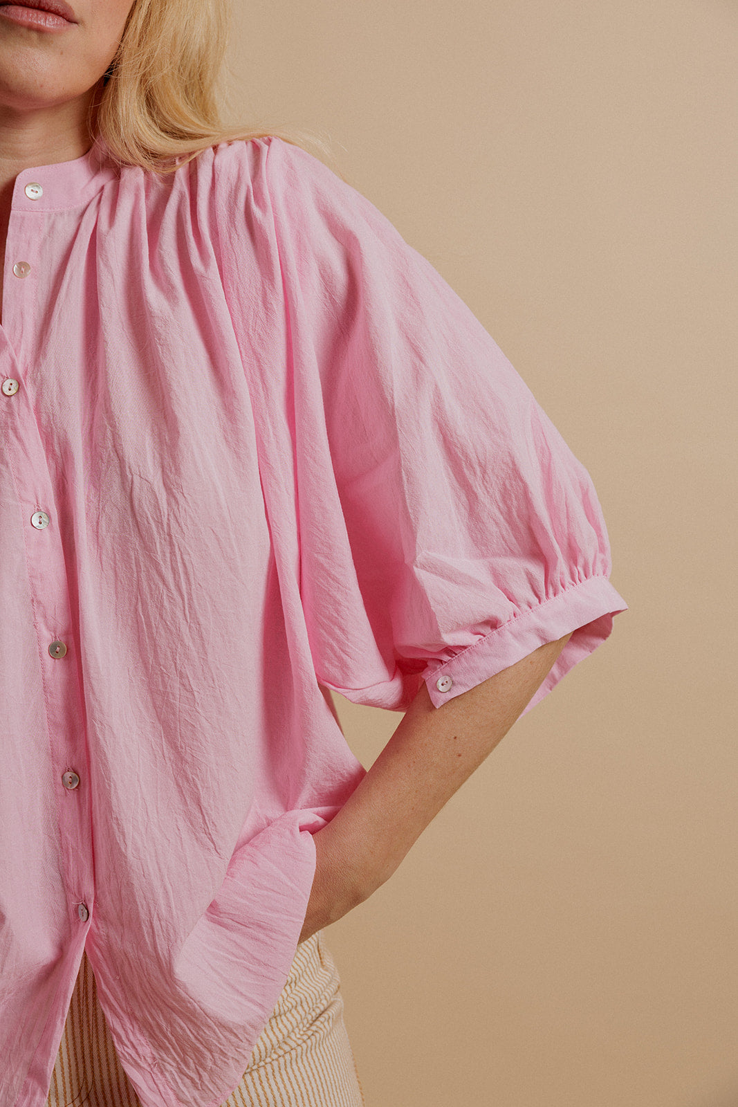 AUBE OVERSIZED SHIRT - PINK