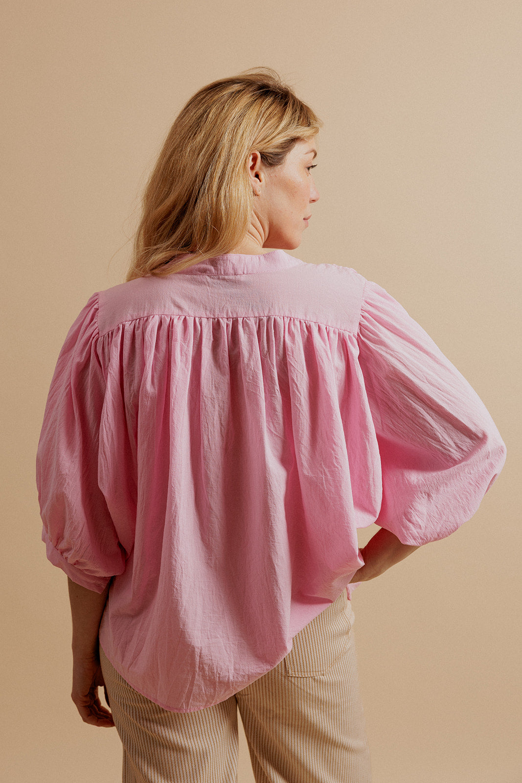 AUBE OVERSIZED SHIRT - PINK