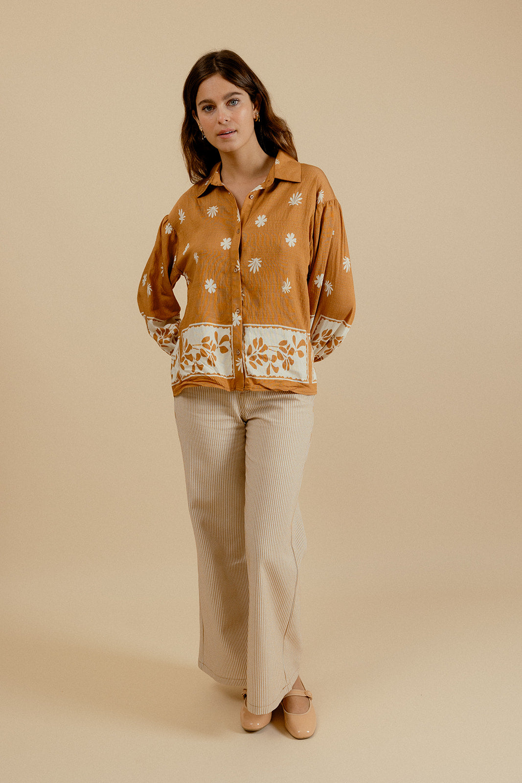 ADELIE SHIRT - CAMEL