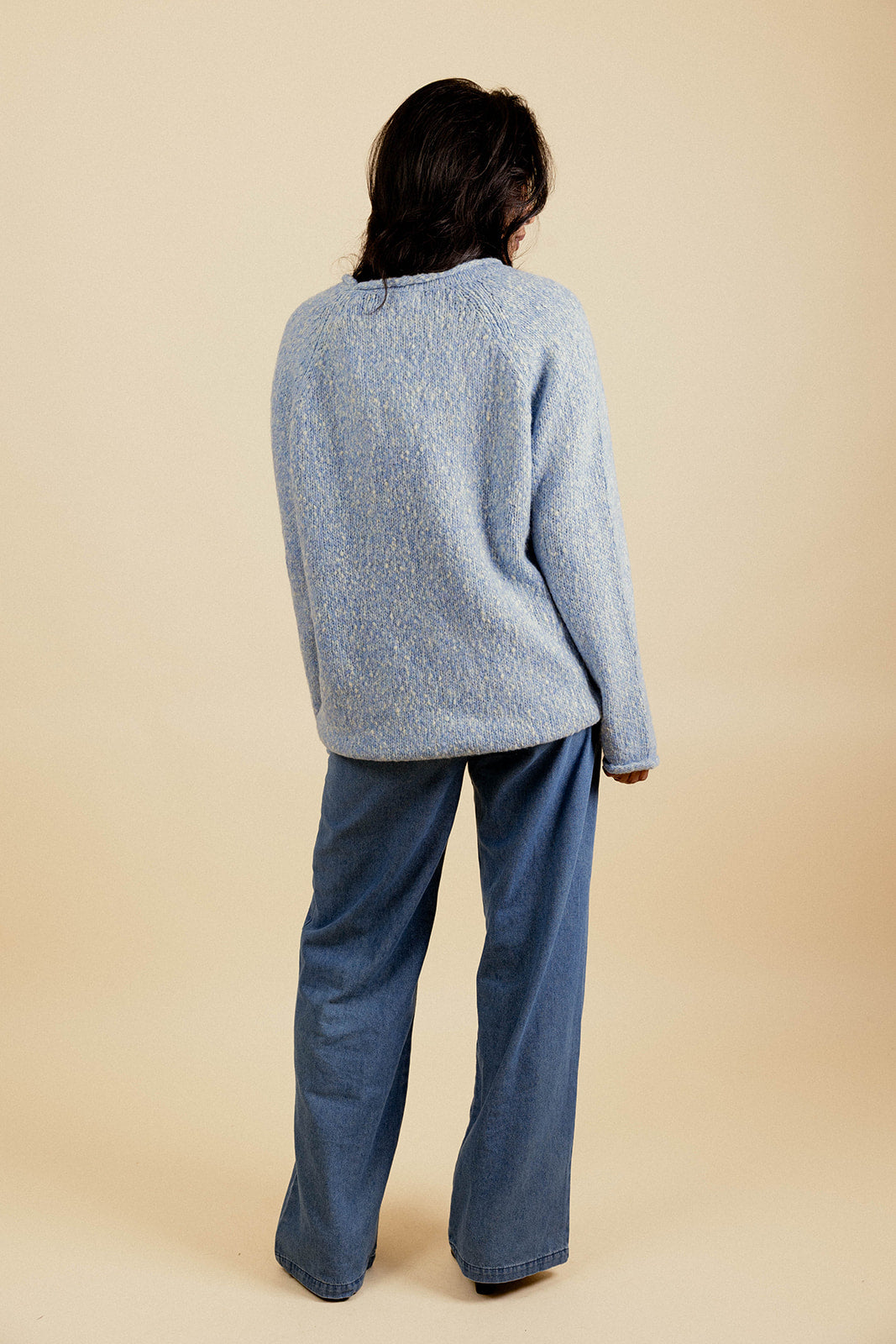 BARLAY OVERSIZED SWEATER - BLUE