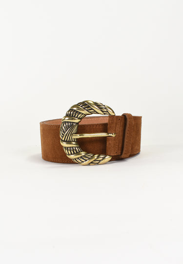 NÉORA- Ceinture Camel en Cuir Femme