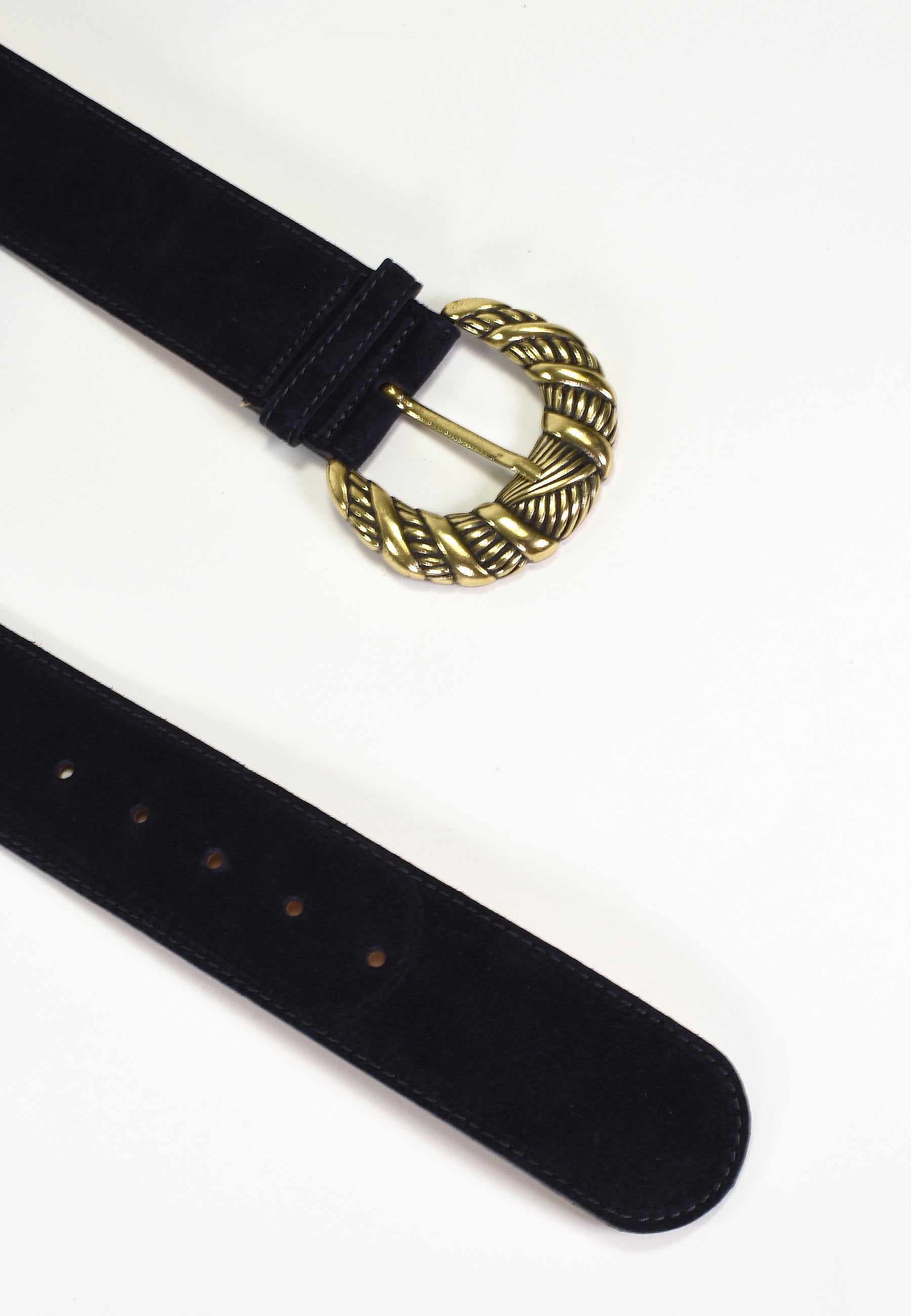 NÉORA- Ceinture Noire en Cuir Femme