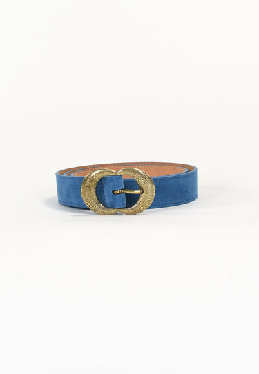 KALEA - Ceinture Bleue en Cuir Femme