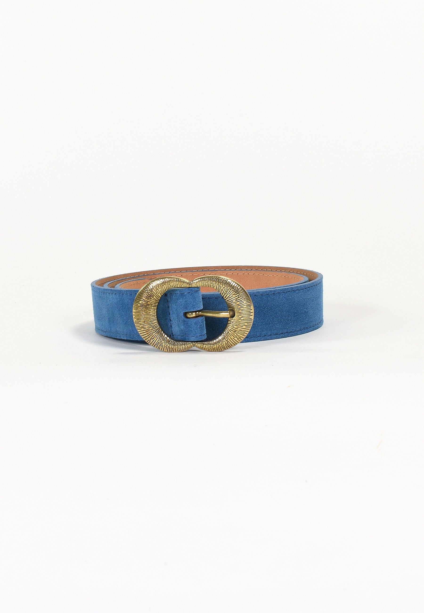 KALEA - Ceinture Bleue en Cuir Femme
