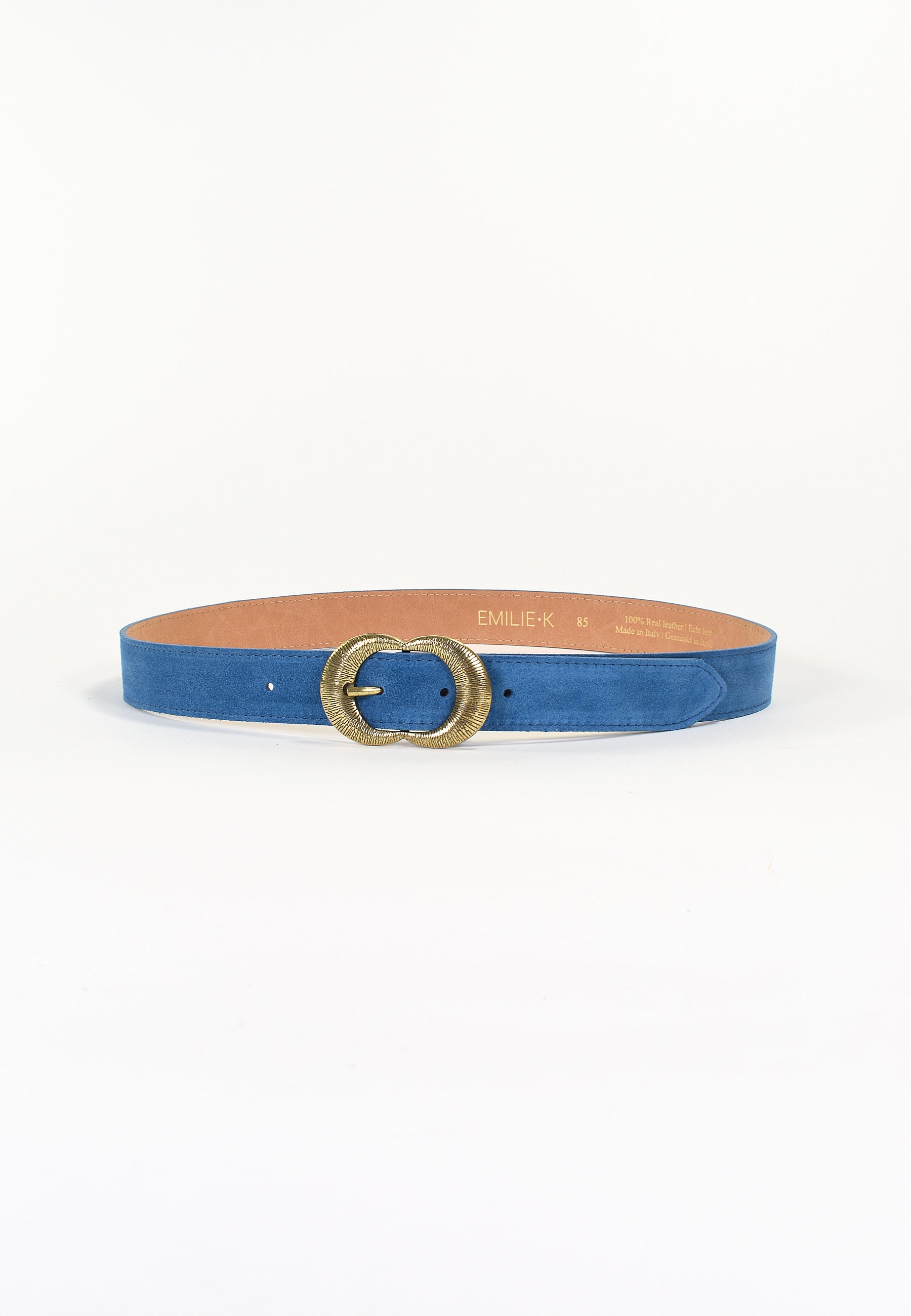 KALEA - Ceinture Bleue en Cuir Femme