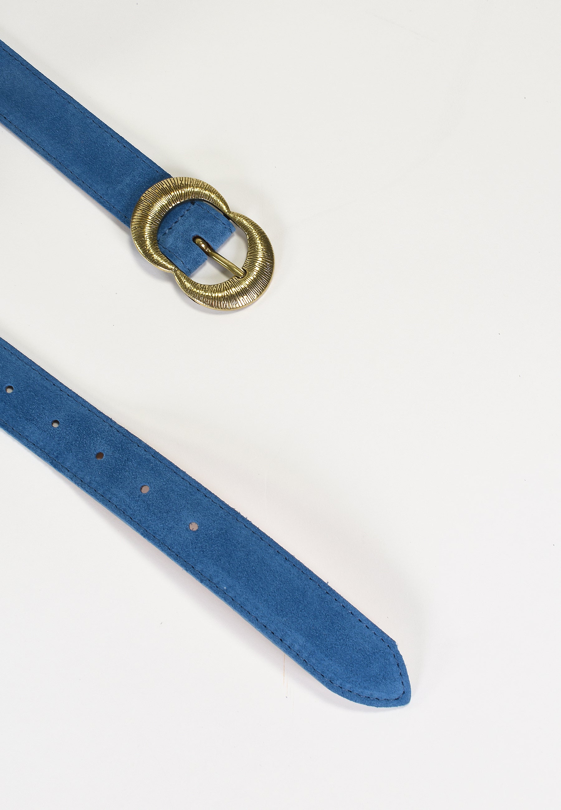 KALEA - Ceinture Bleue en Cuir Femme