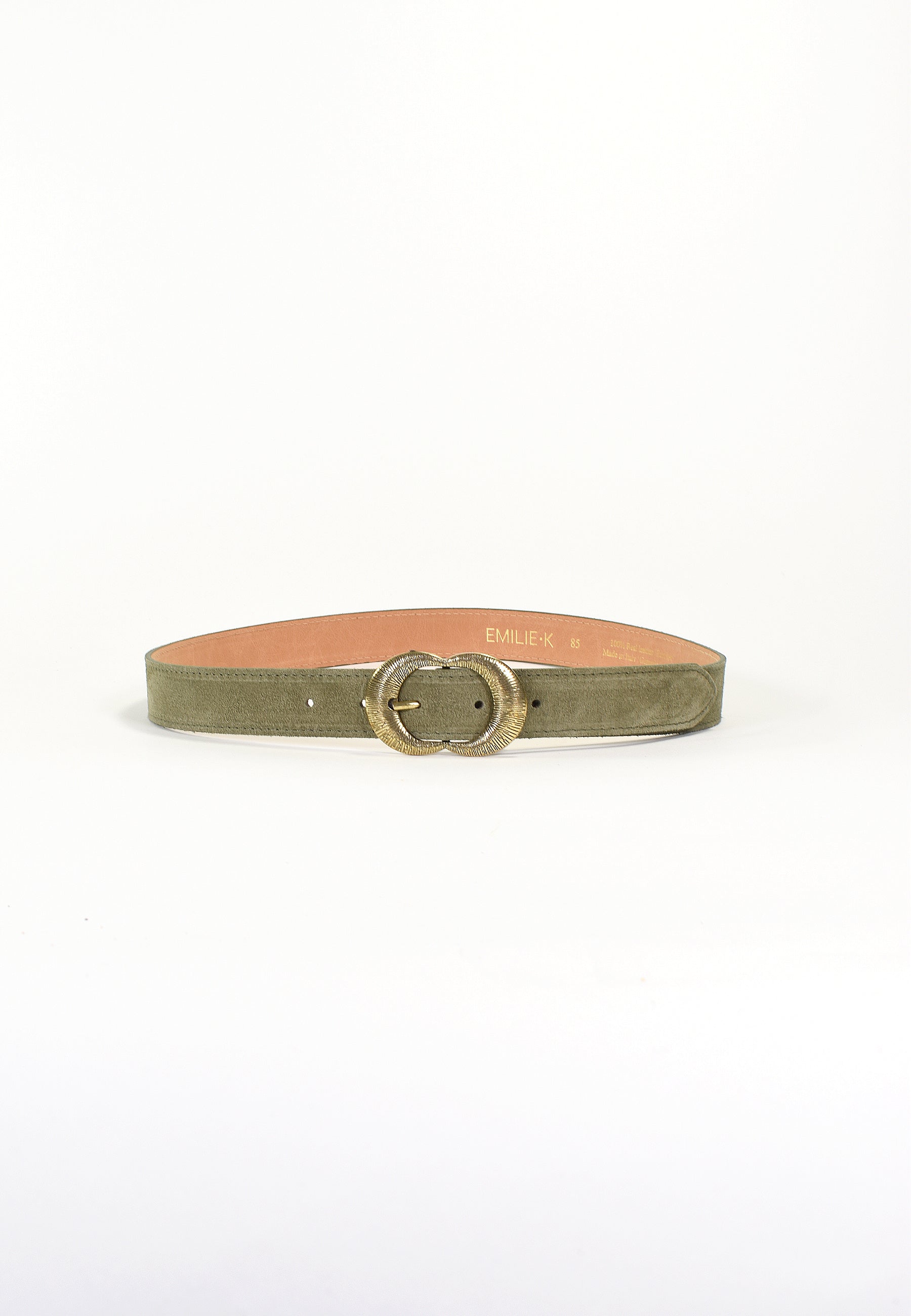 KALEA - Ceinture Kaki en Cuir Femme