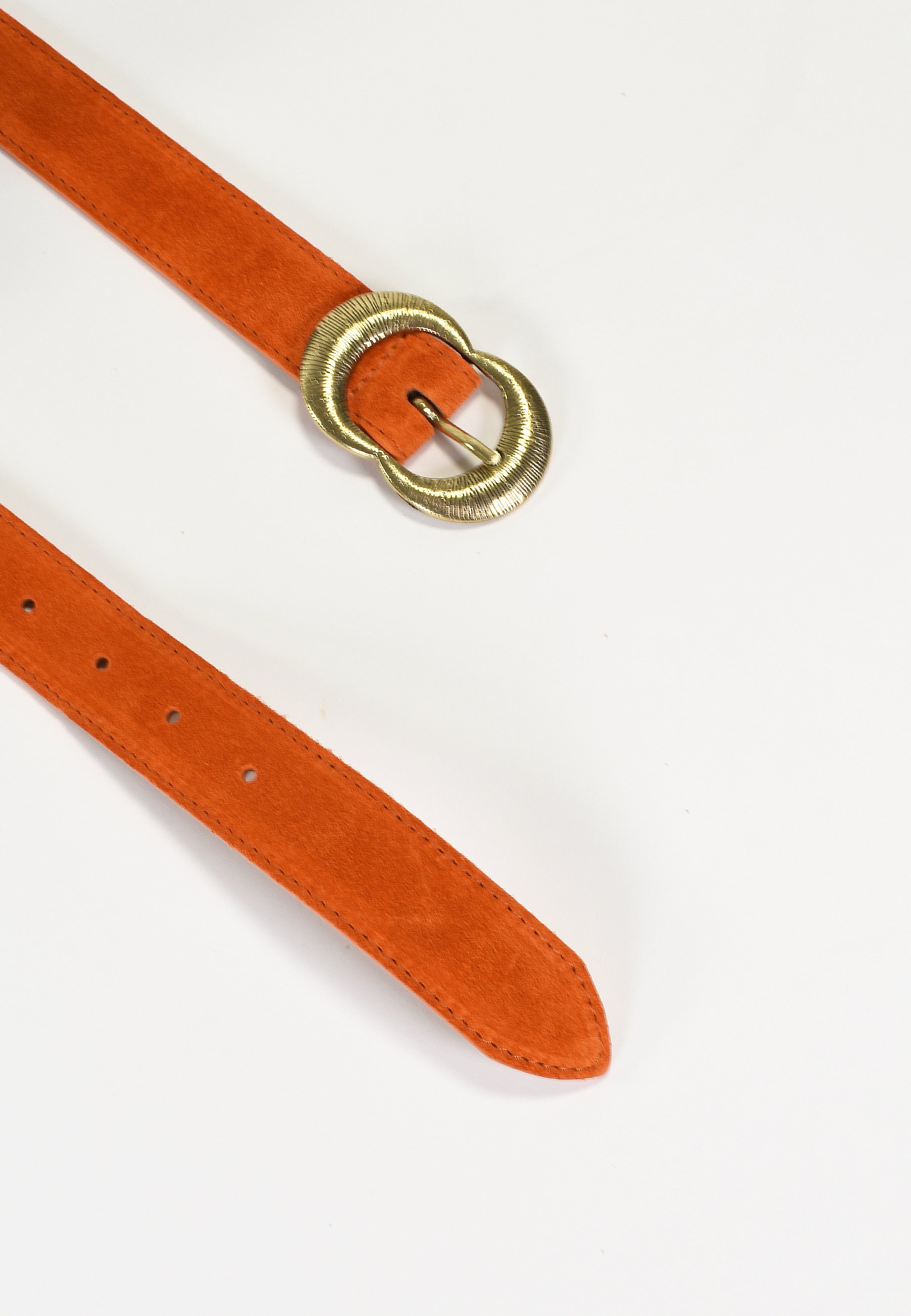 KALEA - Ceinture Orange en Cuir Femme