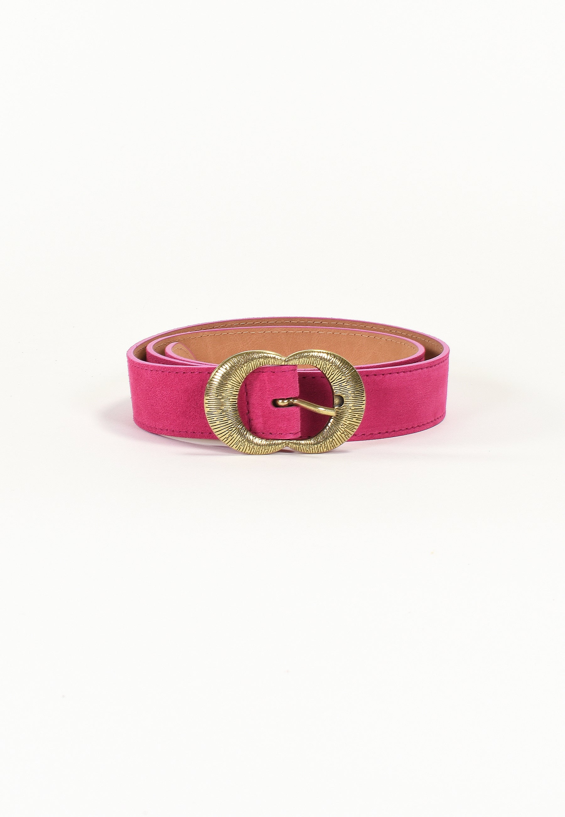 KALEA - Ceinture Rose en Cuir Femme