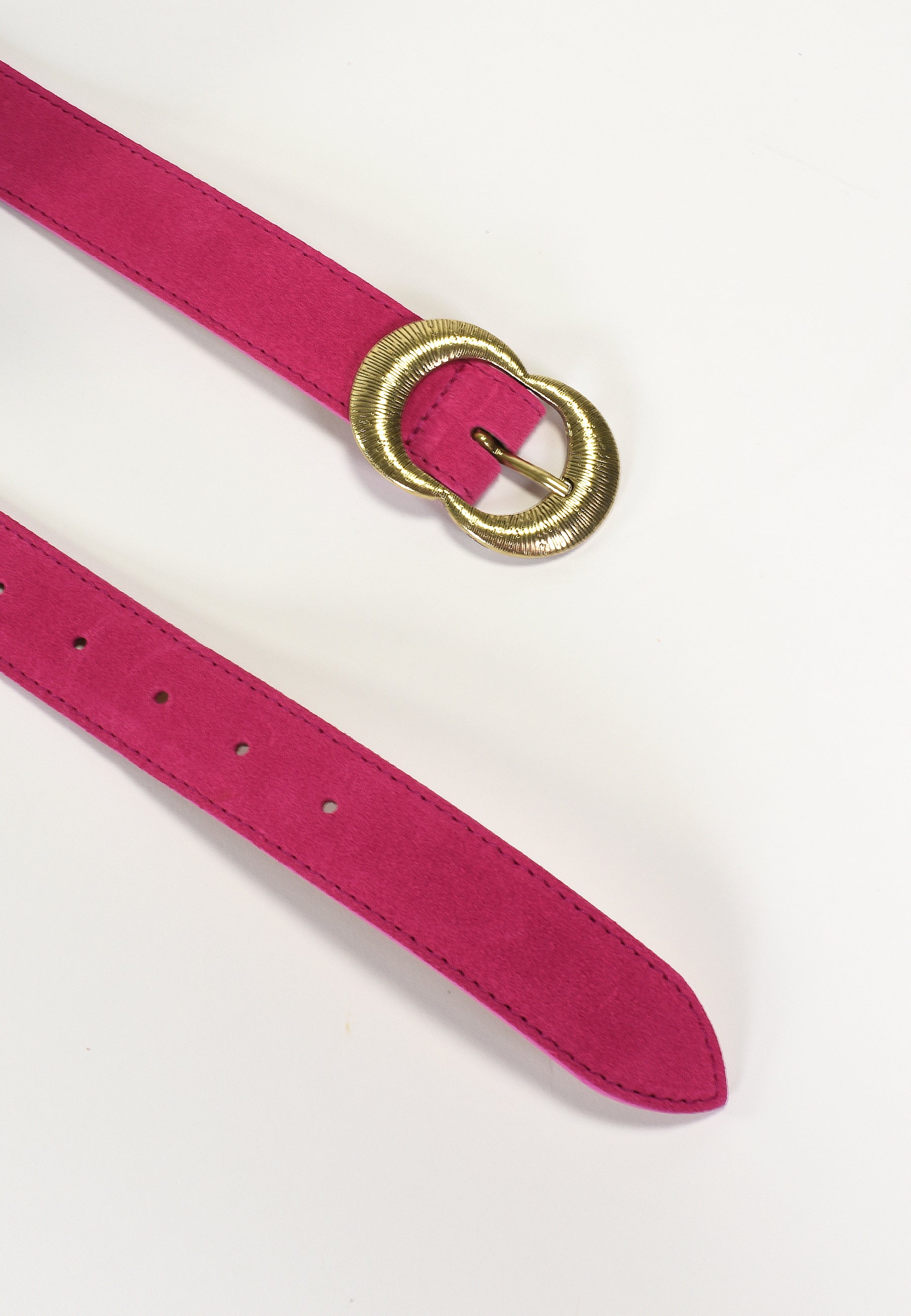 KALEA - Ceinture Rose en Cuir Femme