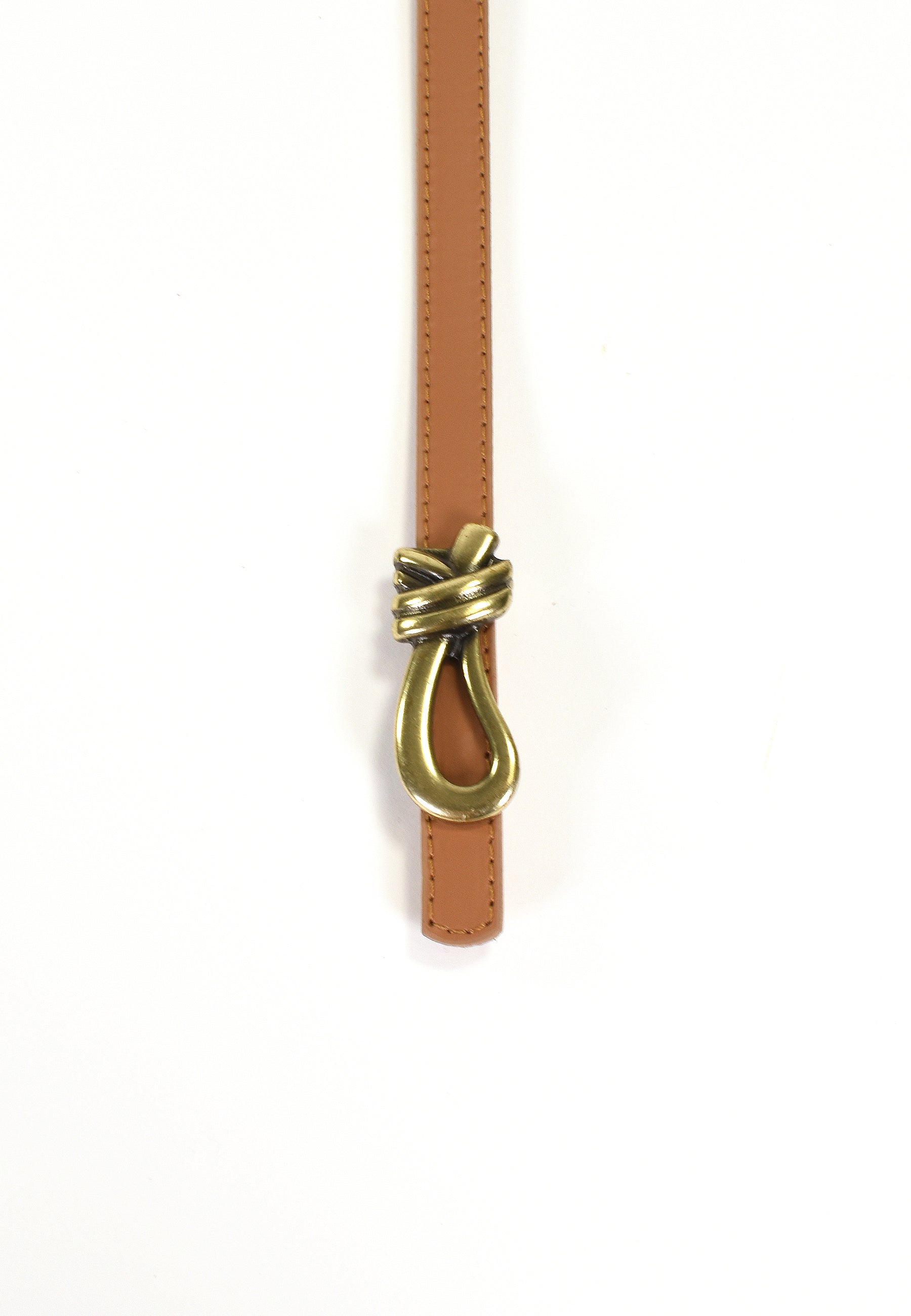 ADÉLIS - Ceinture Camel Fine En Cuir Femme