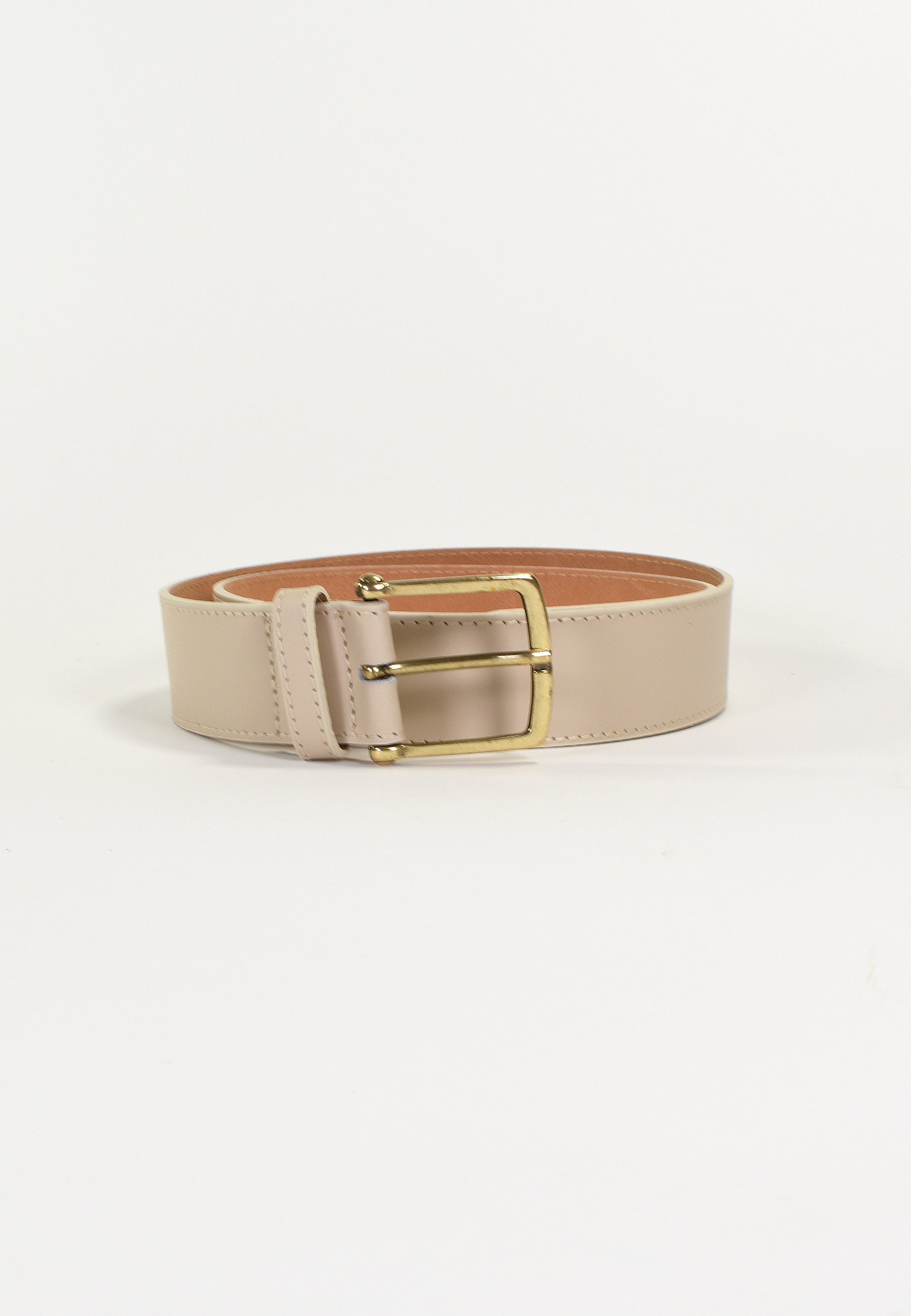 TESSIA - Ceinture Beige en Cuir Femme