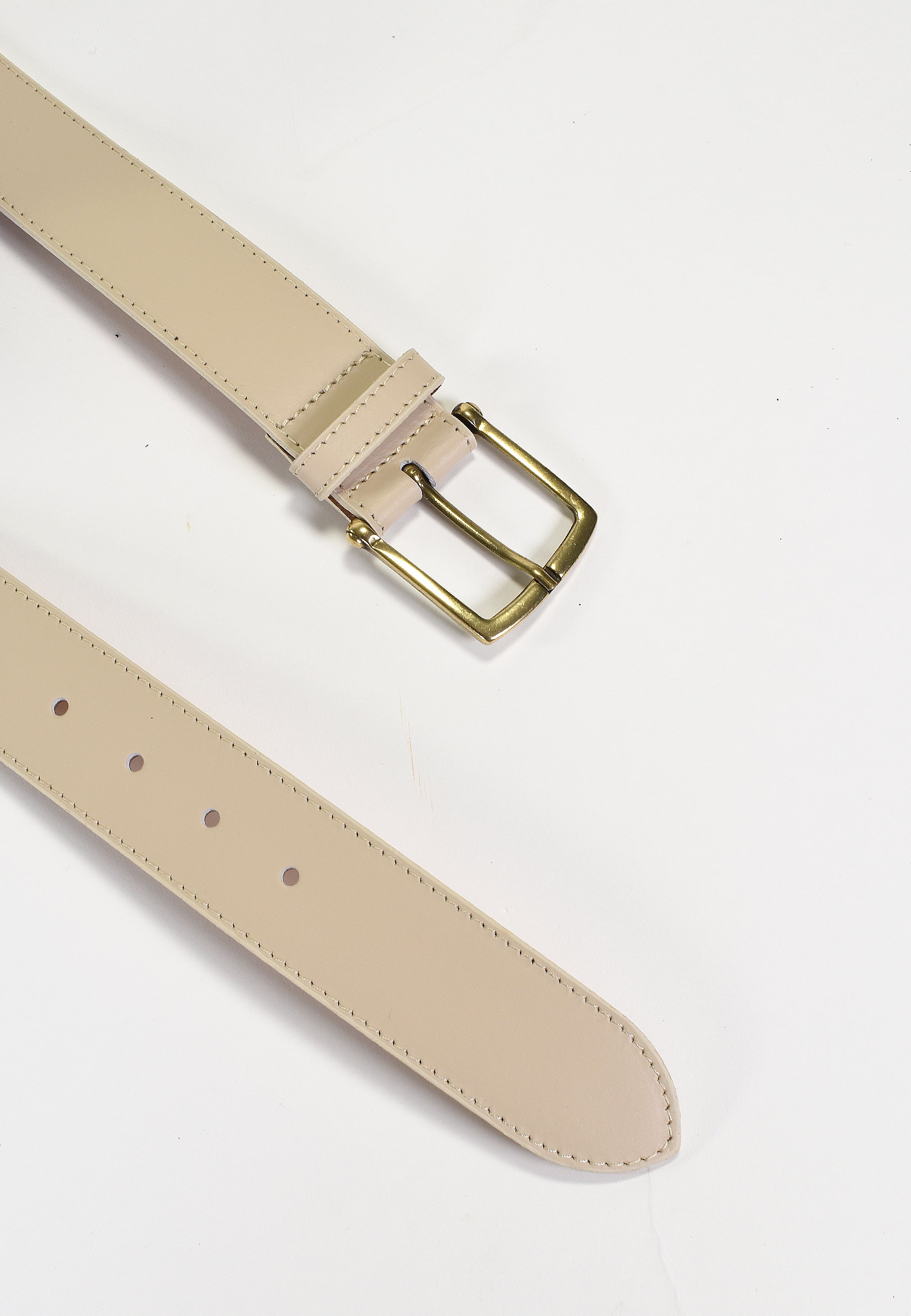 TESSIA - Ceinture Beige en Cuir Femme