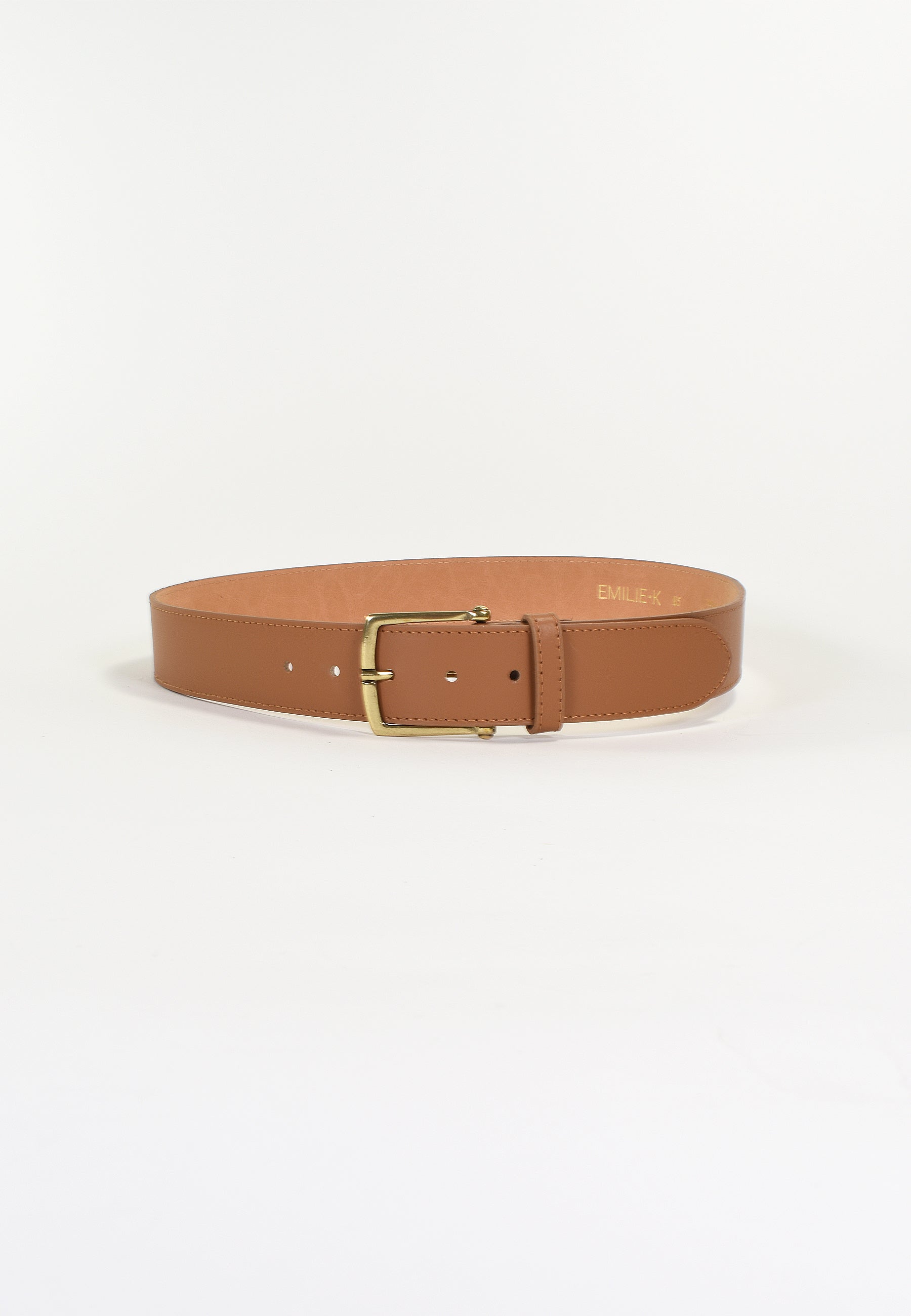 TESSIA - Ceinture Camel en Cuir Femme