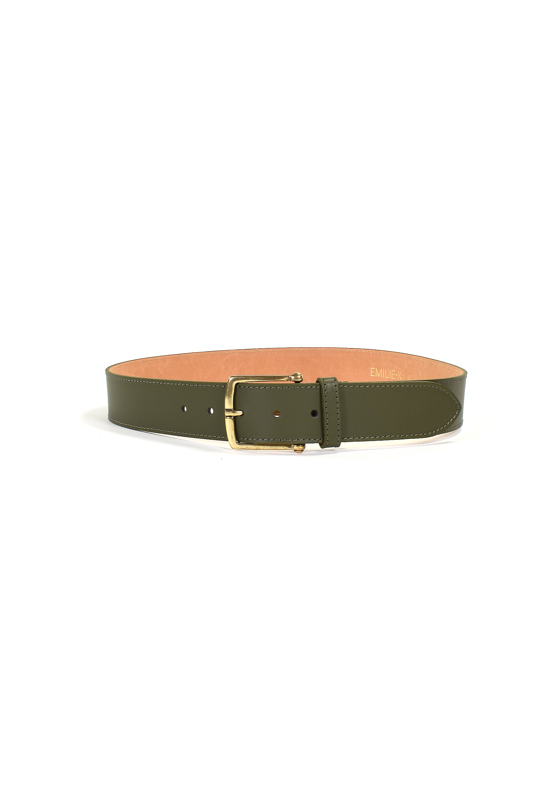 TESSIA - Ceinture Kaki en Cuir Femme