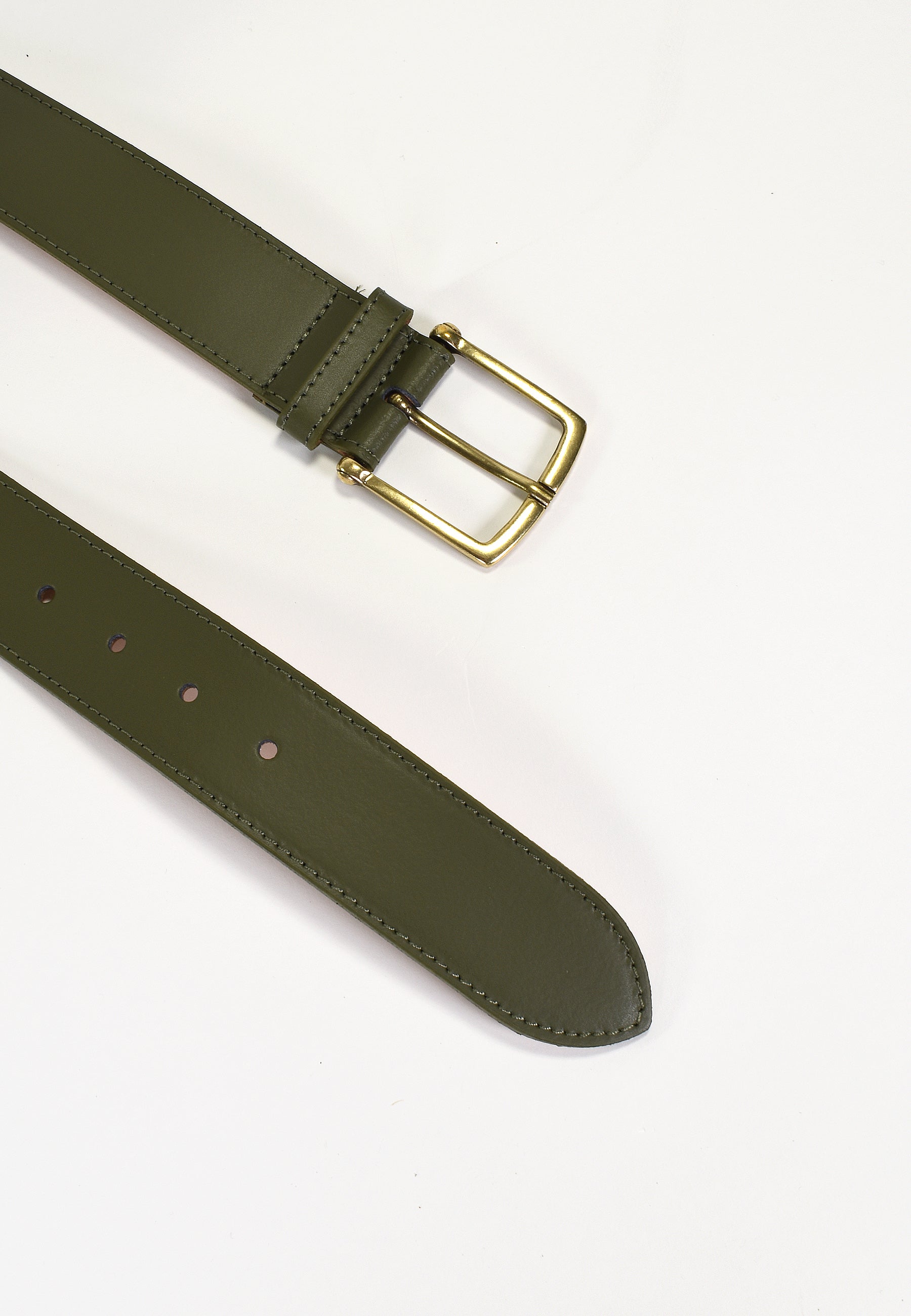 TESSIA - Ceinture Kaki en Cuir Femme