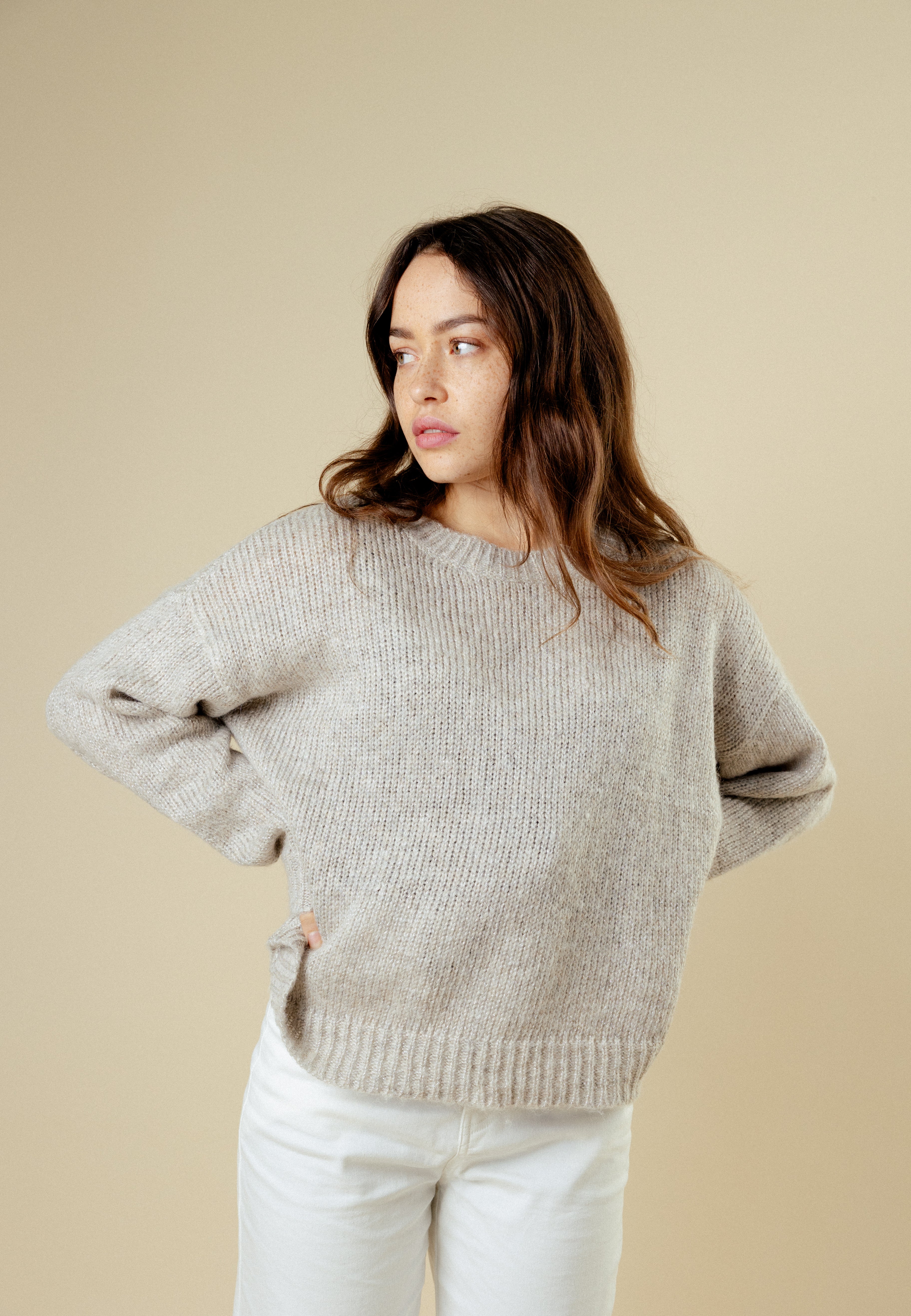 PULL CAPRICE - Taupe