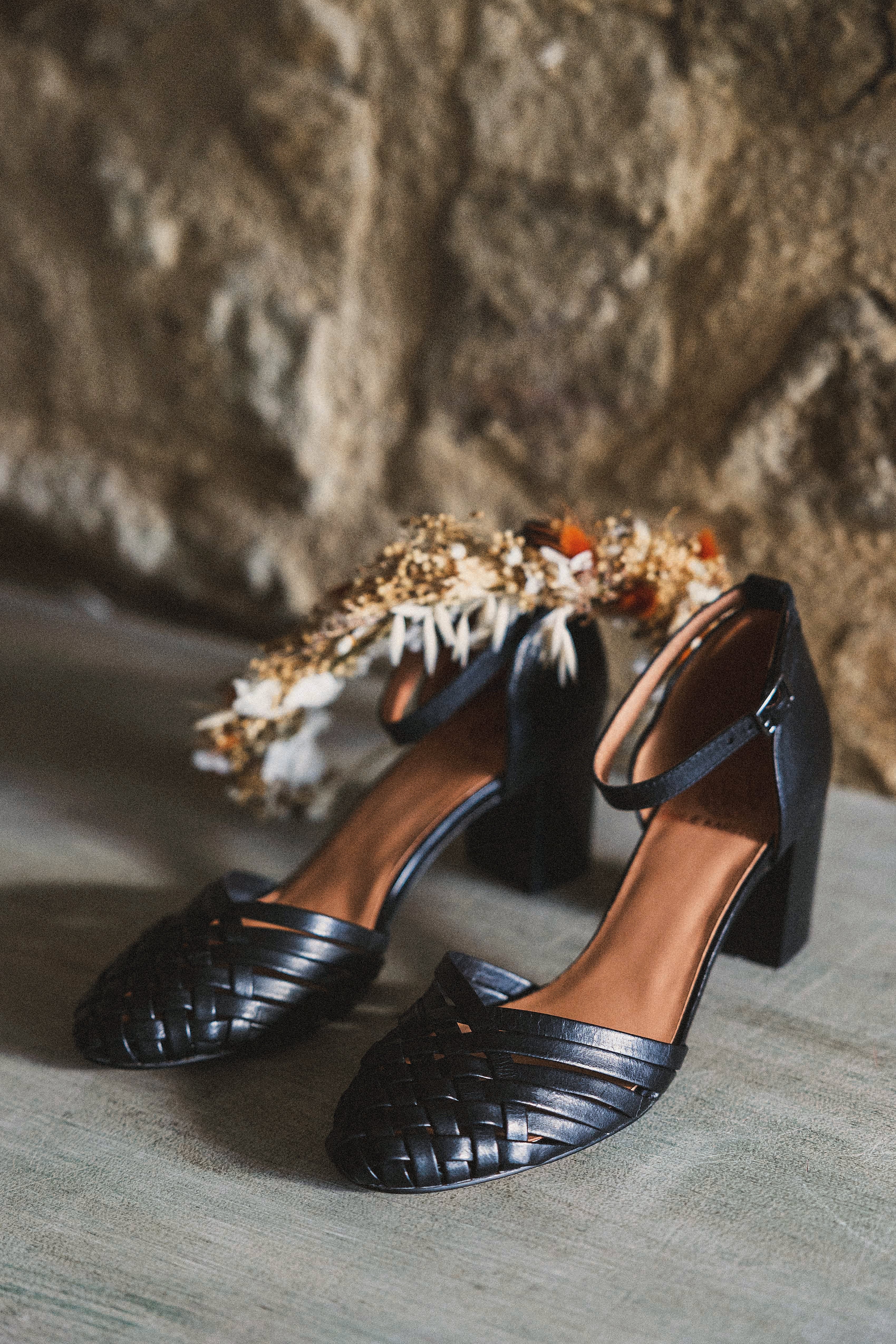 DANIELLE HEELED SANDALS - Black