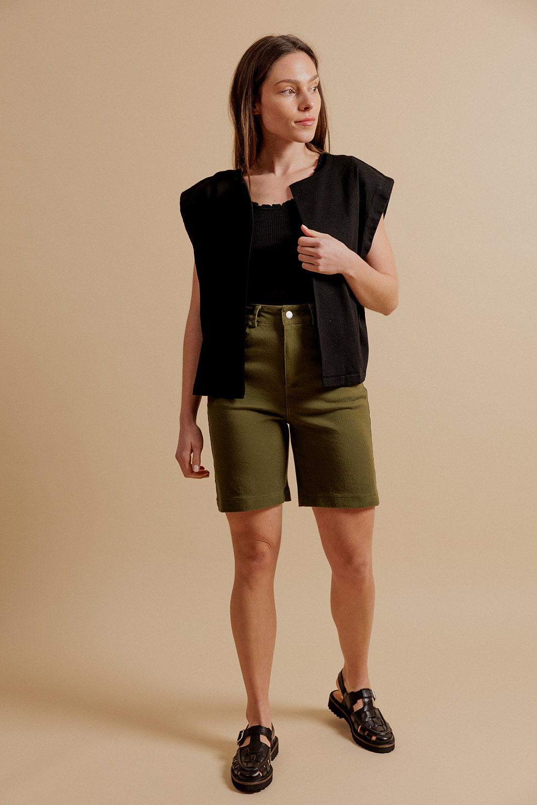 SHORT FRANCKIE - KAKI