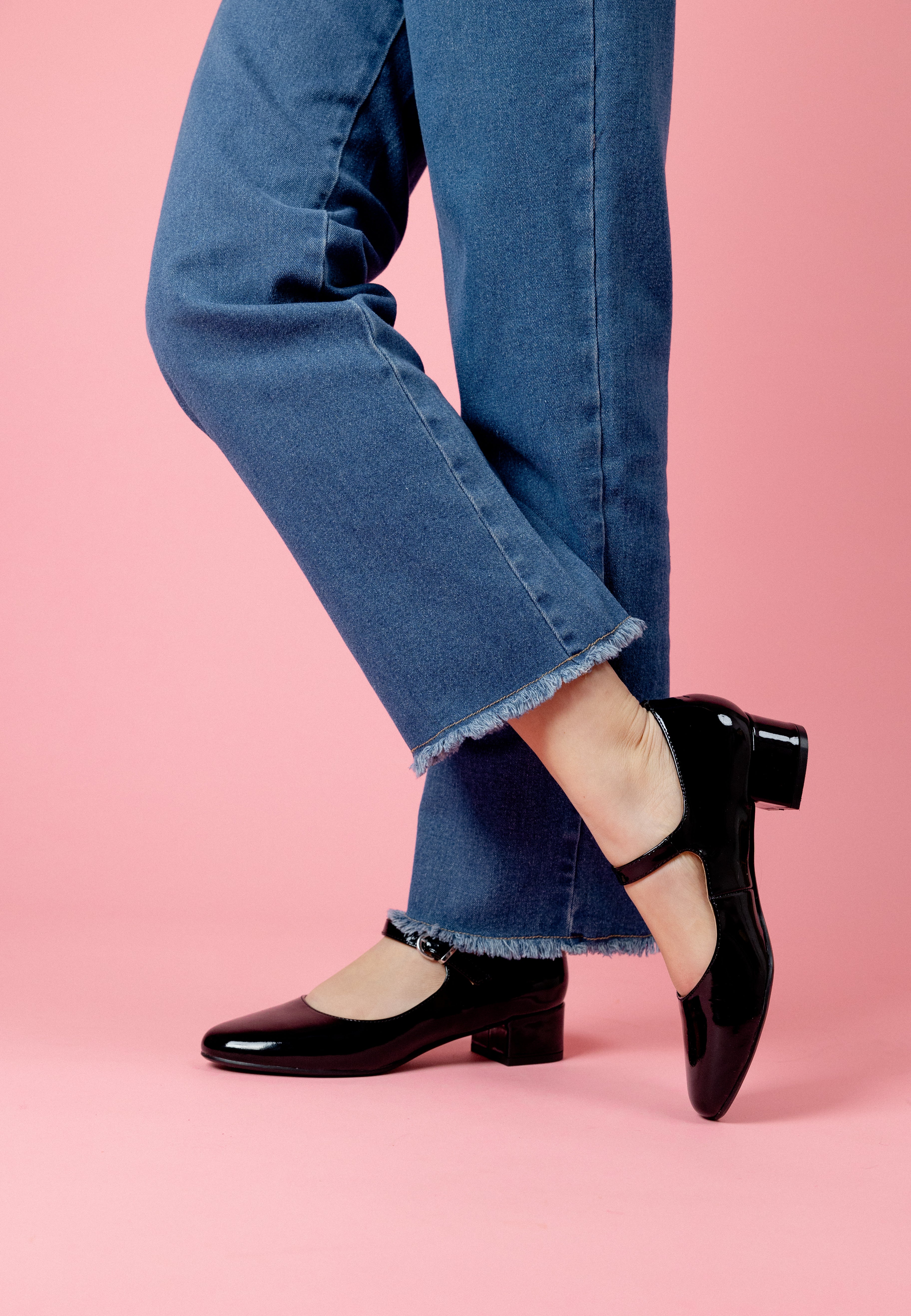 BALLERINES DORIE - NOIR VERNIS