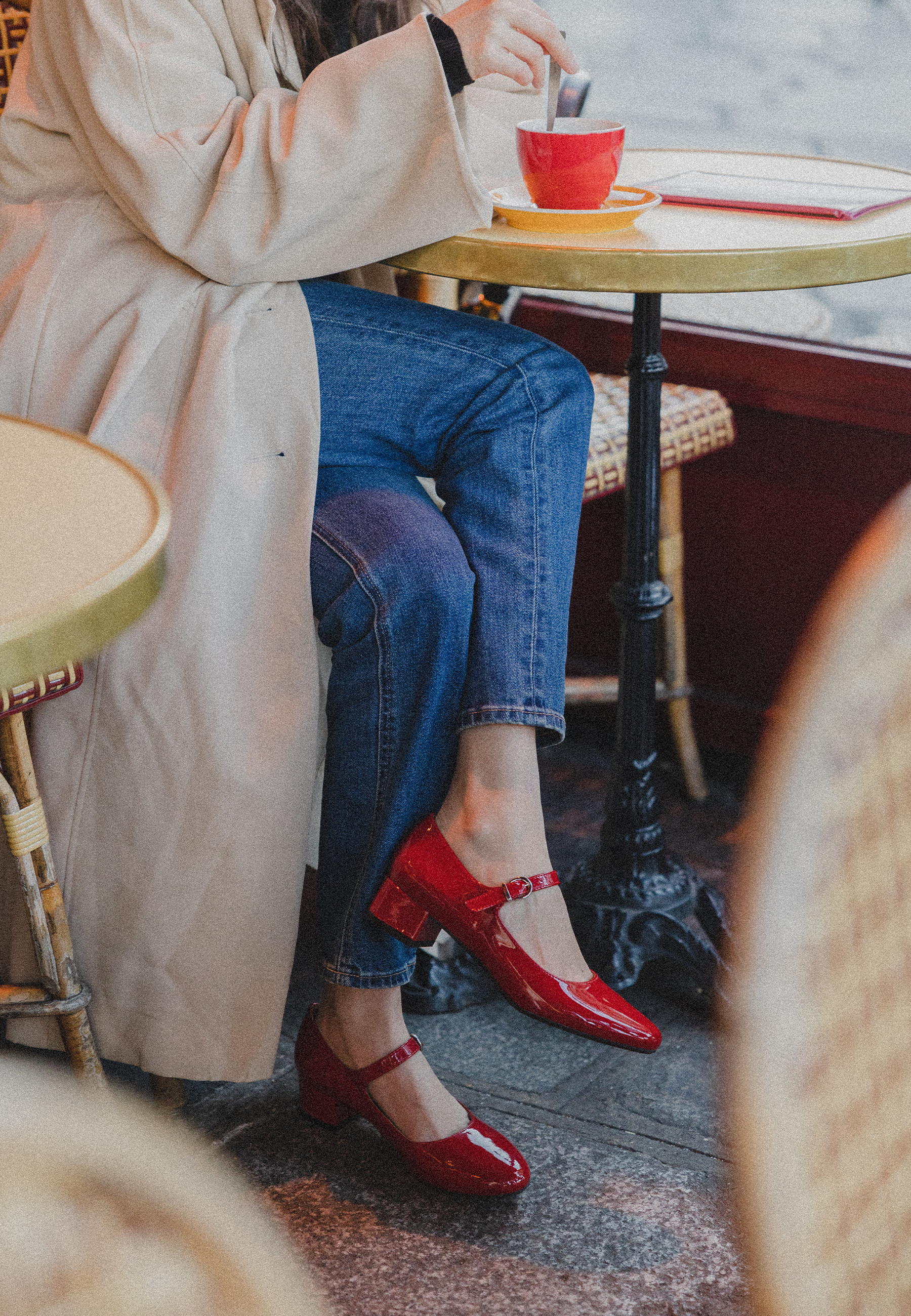 BALLERINES DORIE - ROUGE VERNIS