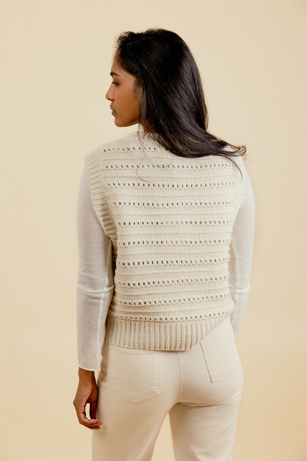 PULL SANS MANCHE EDOUANE - BEIGE