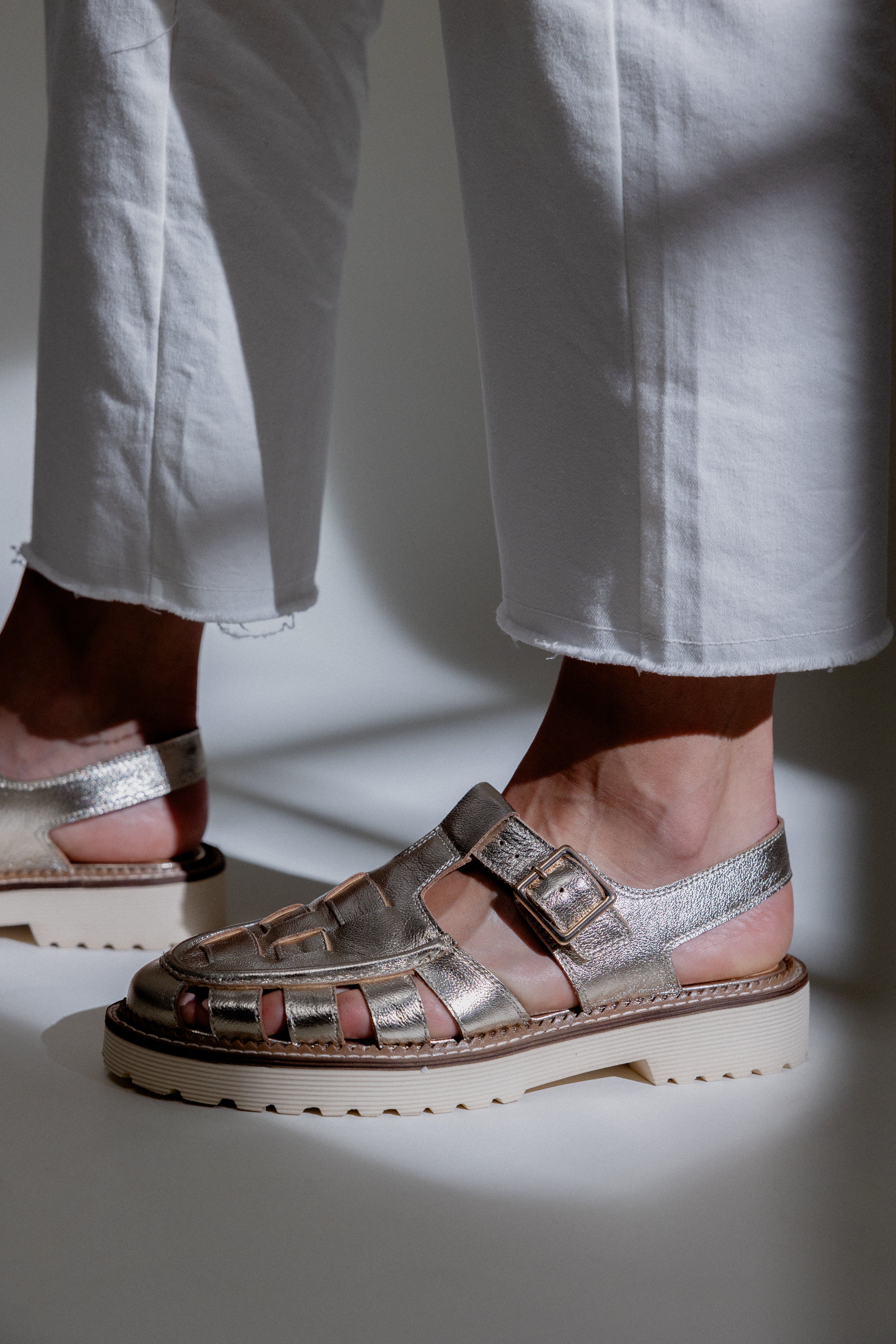 SANDALES ELOISE  - PLATINE