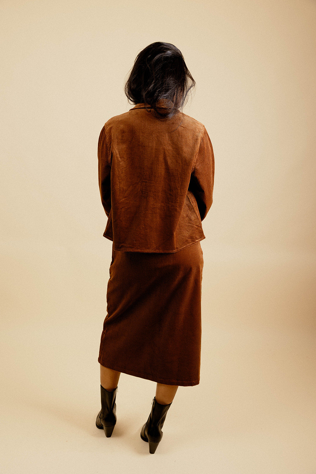 ELZA VELVET JACKET - CAMEL