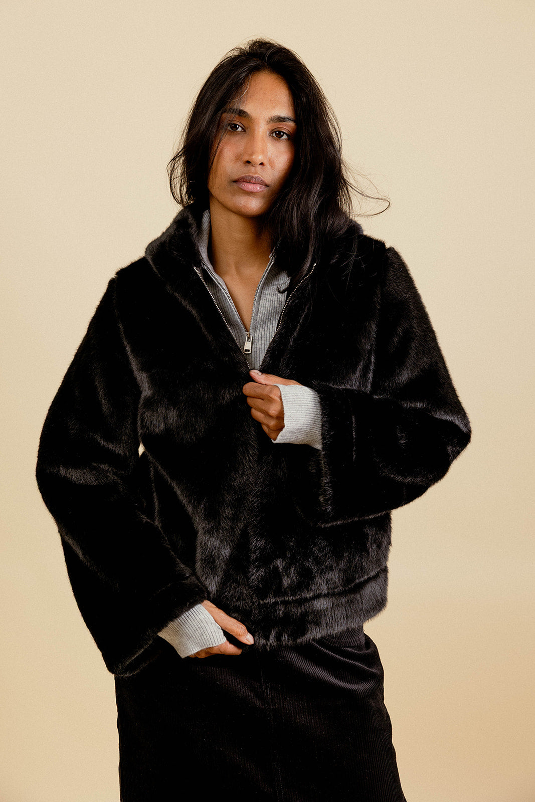 MANTEAU ESTHER - NOIR