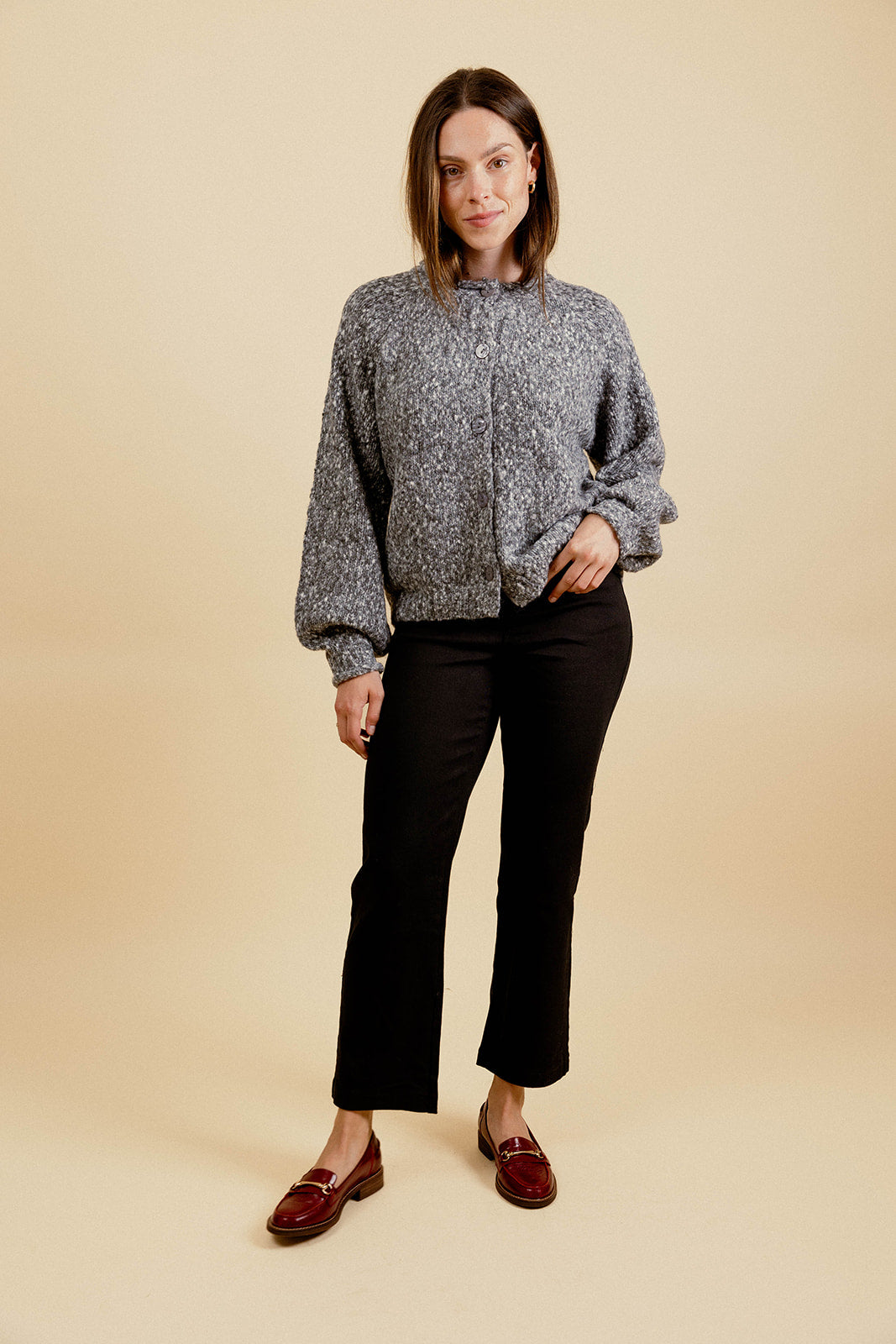 FLORENTINE CARDIGAN - BLACK