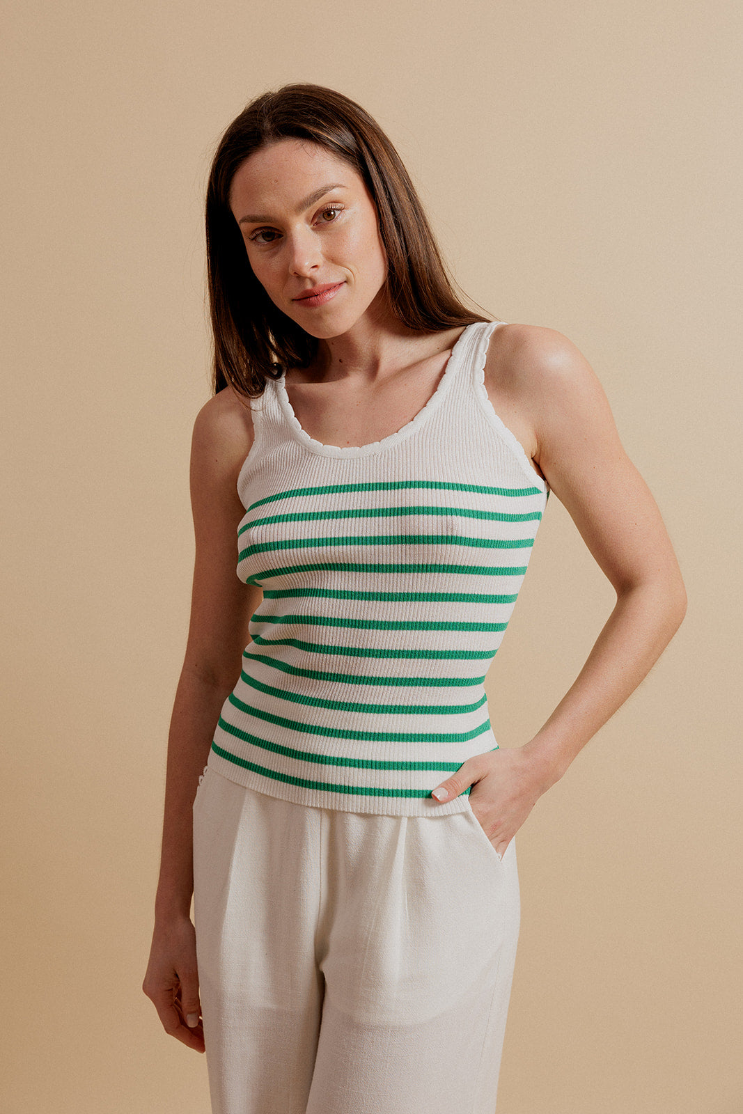 GINETTE TANK TOP - GREEN