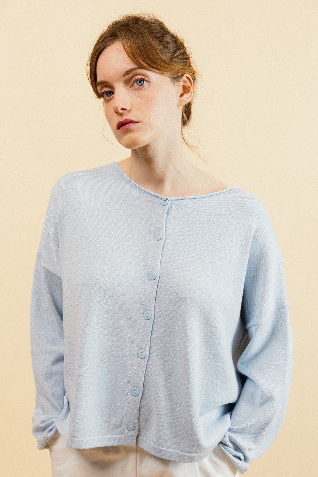 GERMAIN - Gilet Ciel Fin à Manches Longues