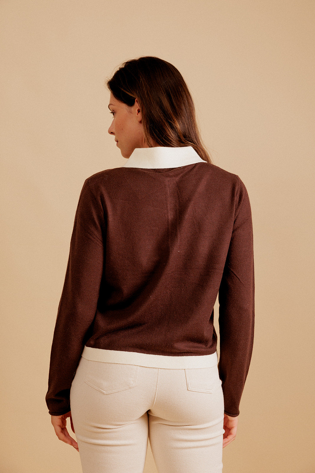 POLO ELVIRE - MARRON