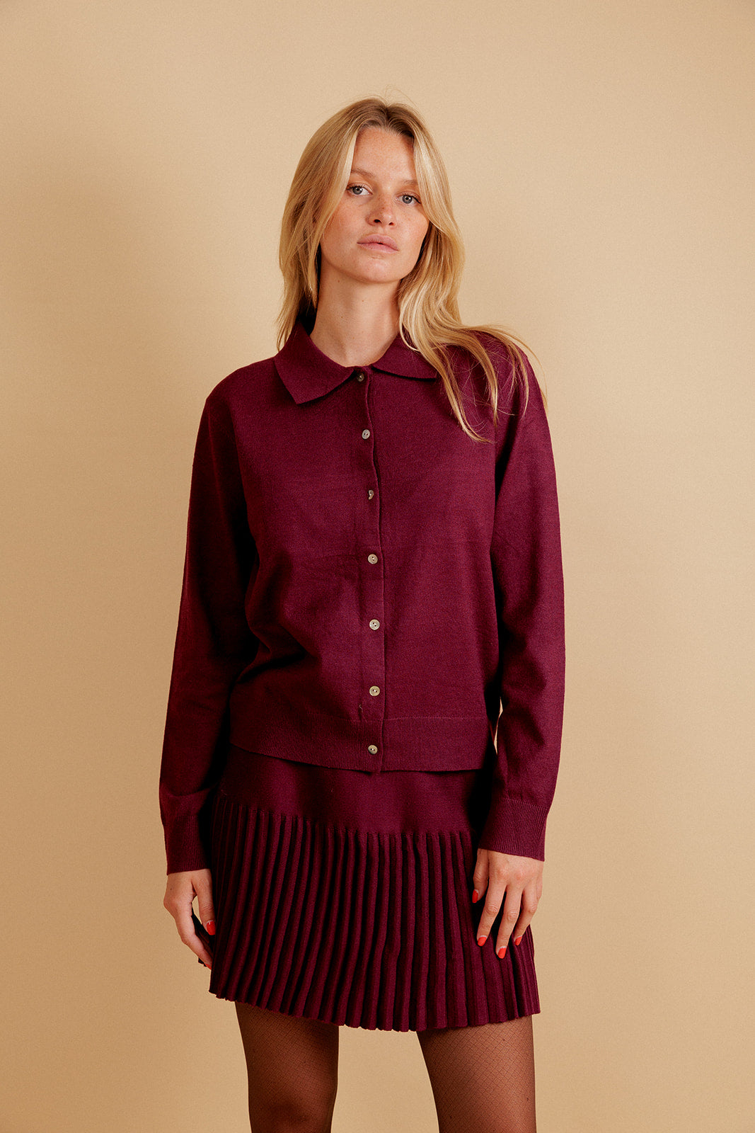 CARDIGAN OPHIRA - VIOLINE
