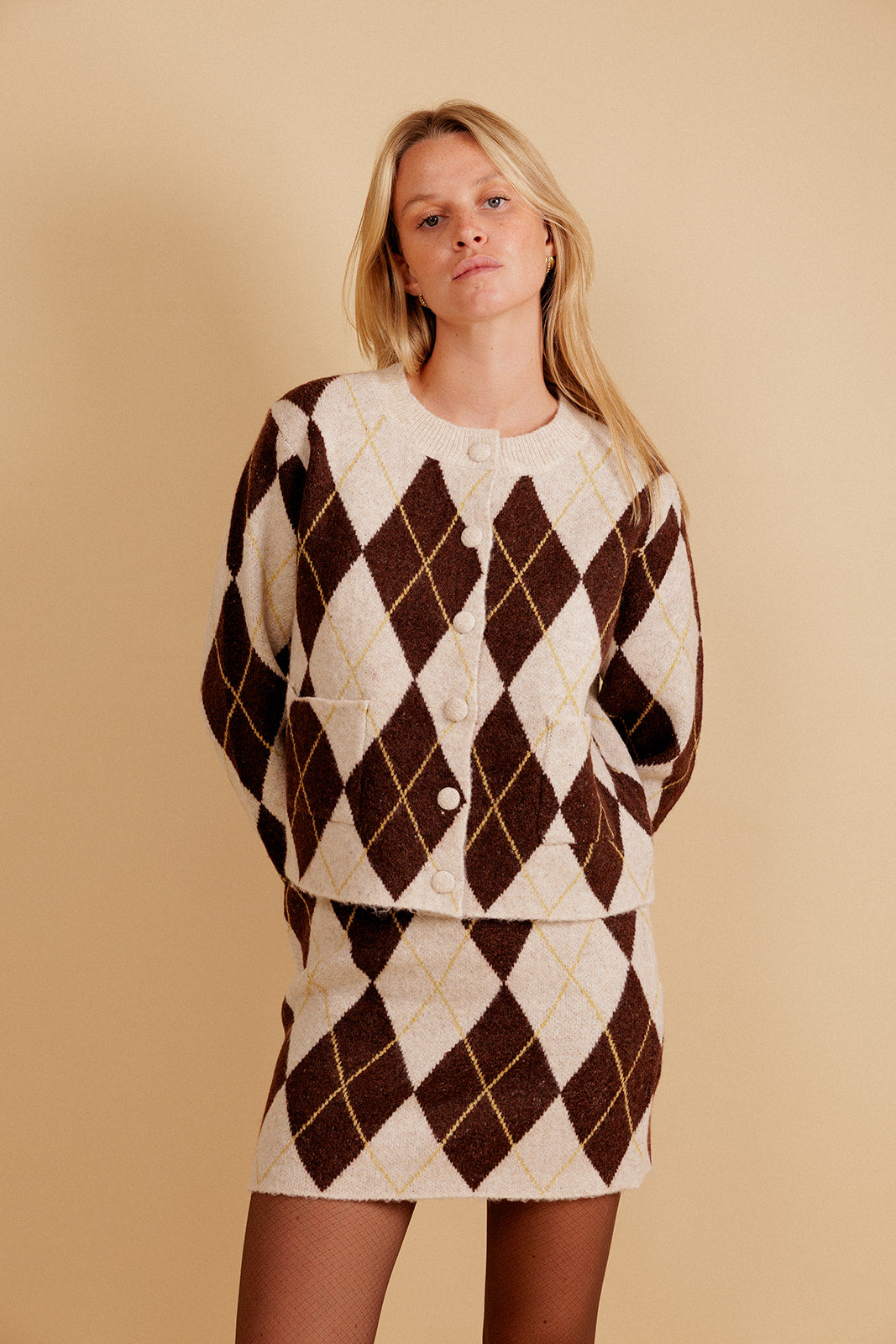 CARDIGAN LYSIANNE - MARRON