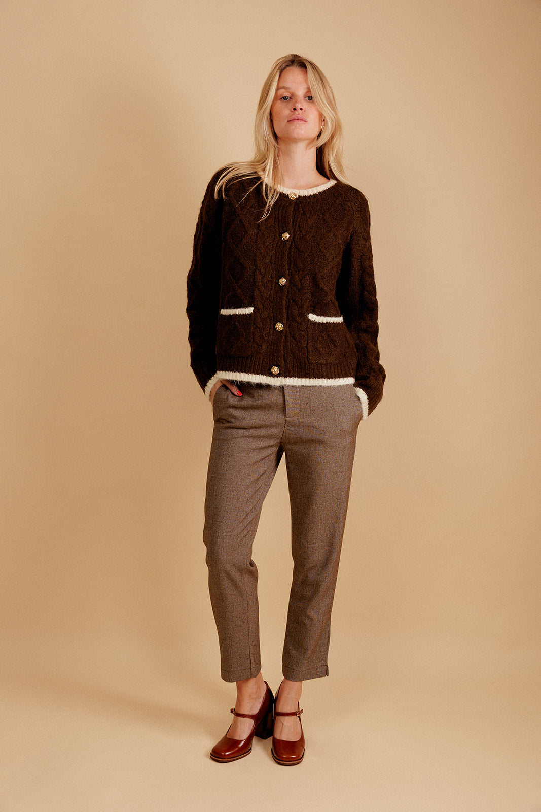 CARDIGAN MÉLUSINE - MARRON