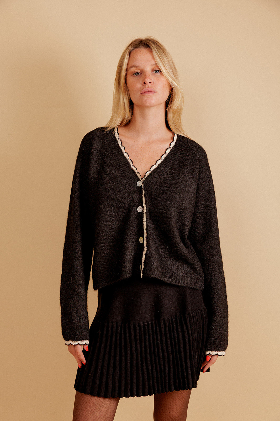 CARDIGAN AURÉLIANE - NOIR