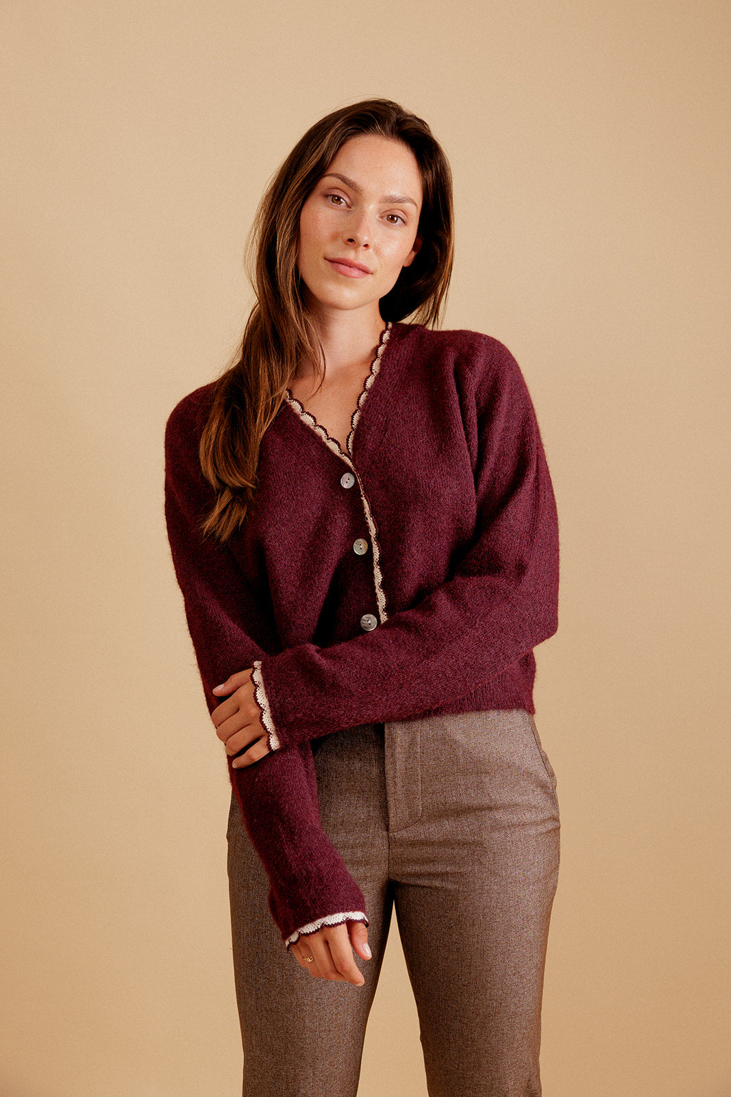 CARDIGAN AURÉLIANE - VIOLINE