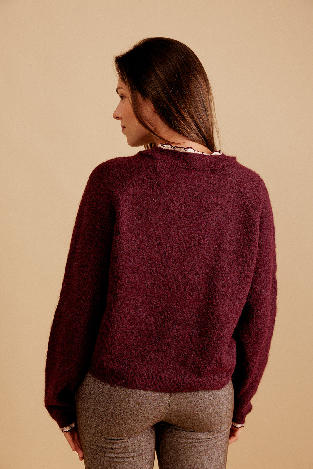 CARDIGAN AURÉLIANE - VIOLINE