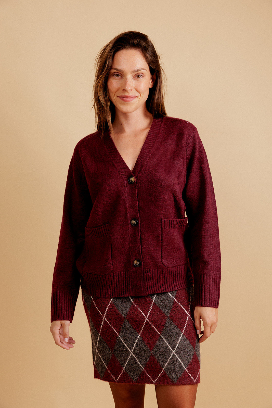 JUPE COURTE VESPERA - BORDEAUX