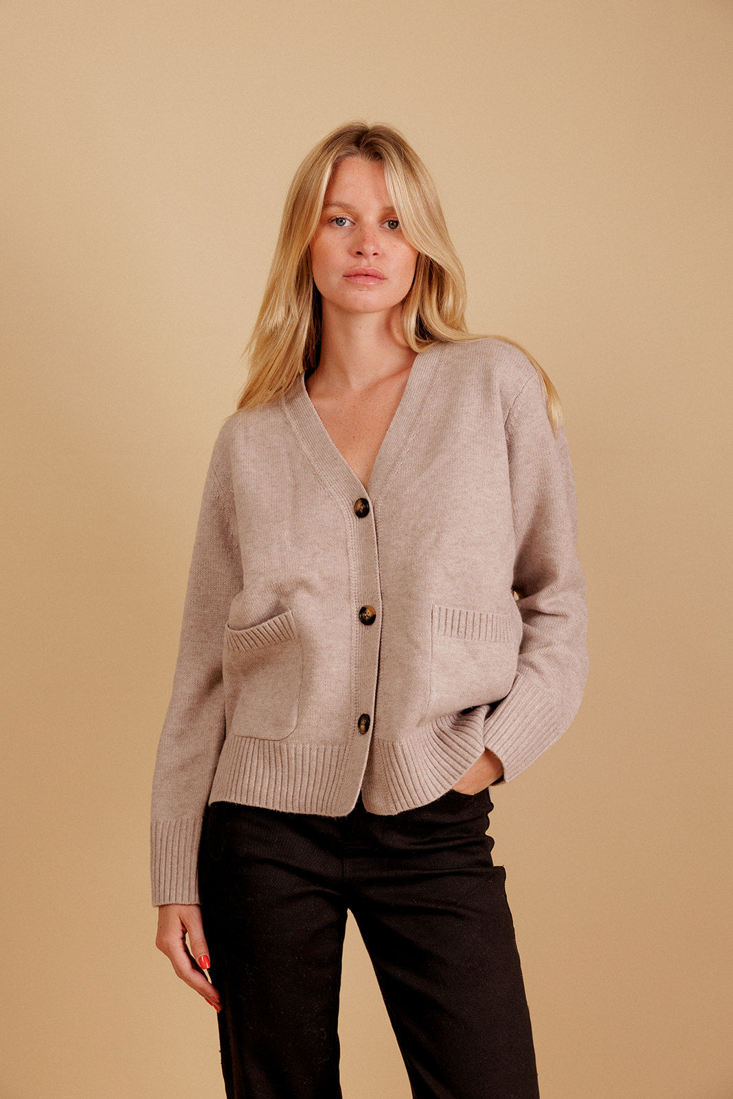 CARDIGAN ERYNE - TAUPE