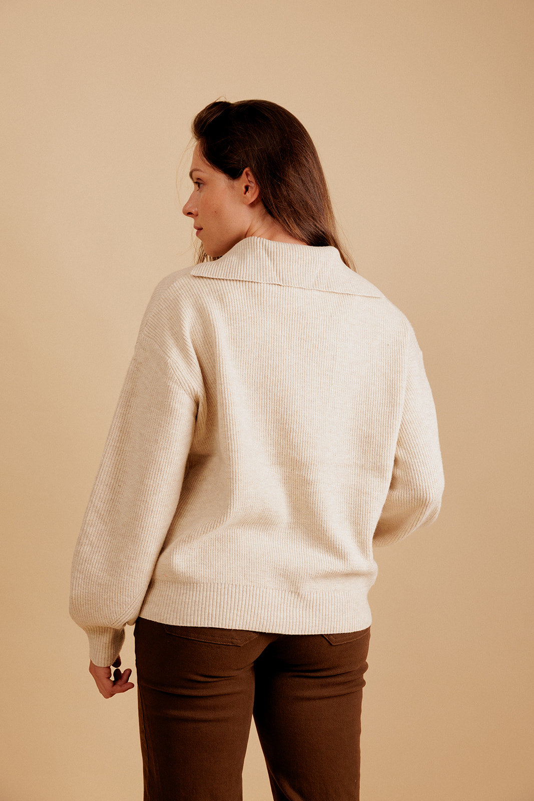 PULL CAMIONNEUR ALHÉNA - ÉCRU