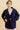 ELLIS - Gilet Blazer Marine en Maille Femme
