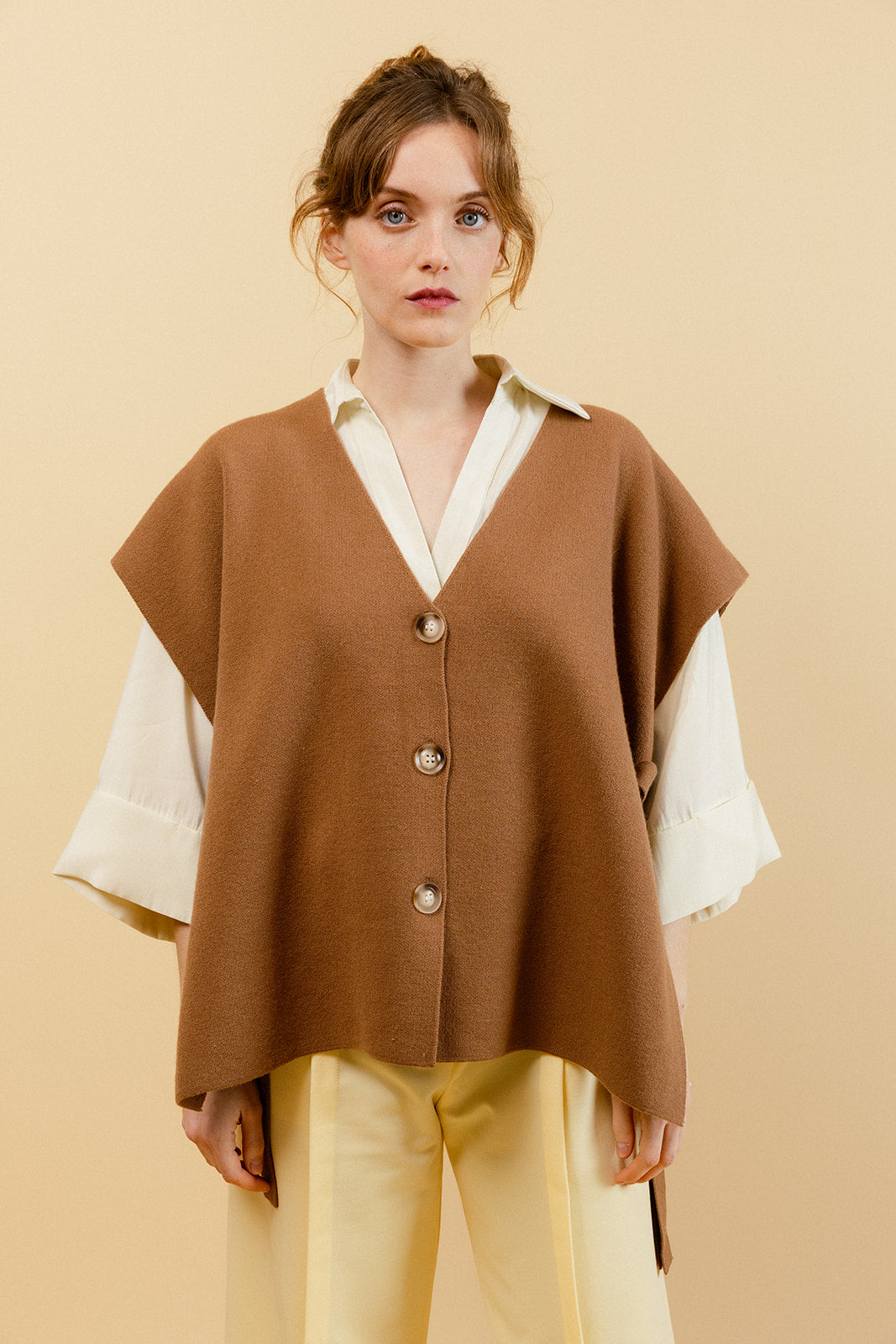 TOMMY - Gilet sans Manches Femme couleur Tabac