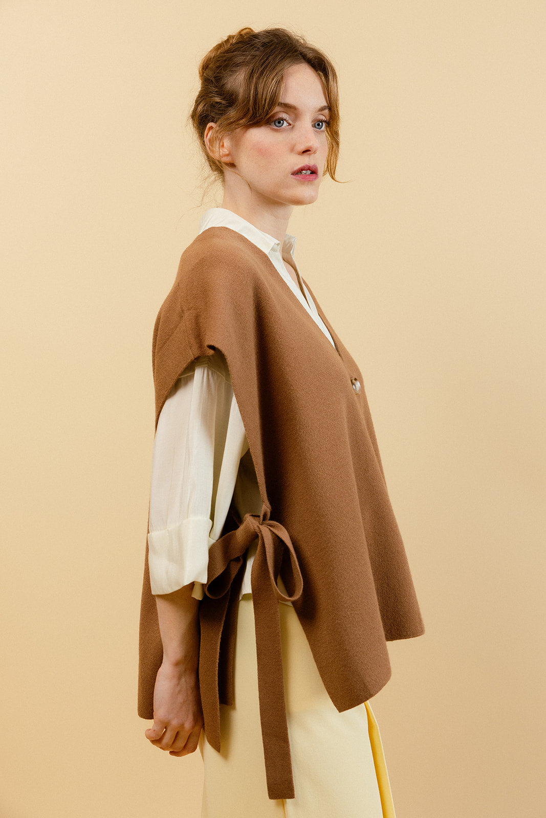 TOMMY - Gilet sans Manches Femme couleur Tabac