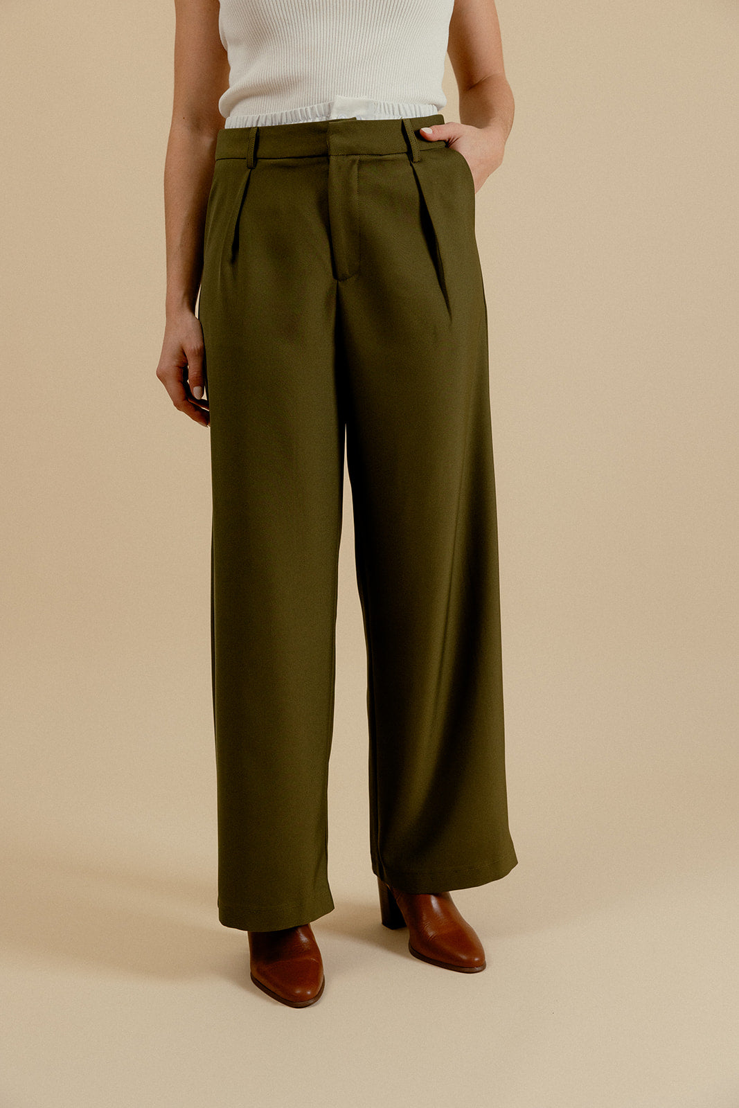 GABI PANTS - KHAKI