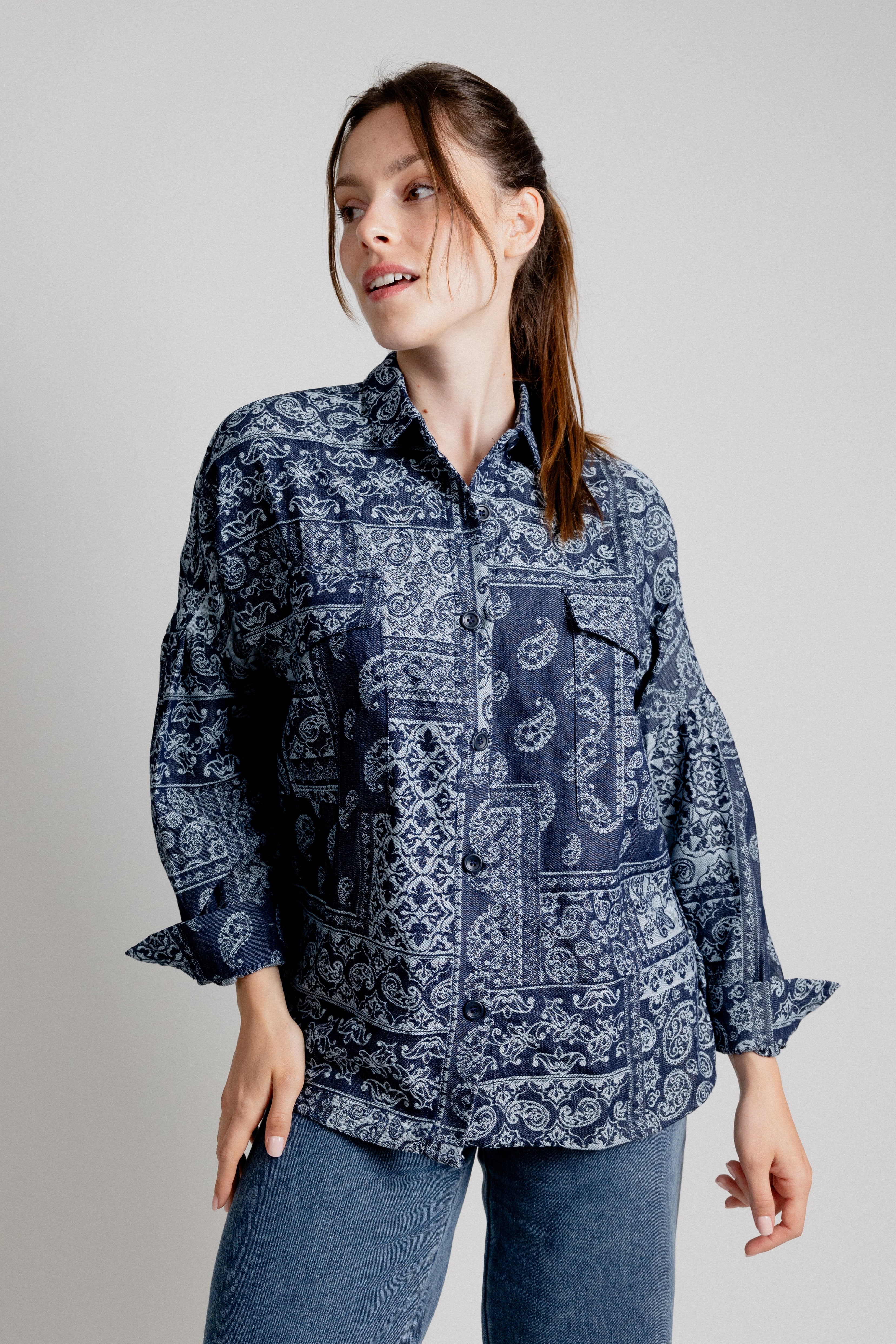 CHEMISE JANICE - BLEU