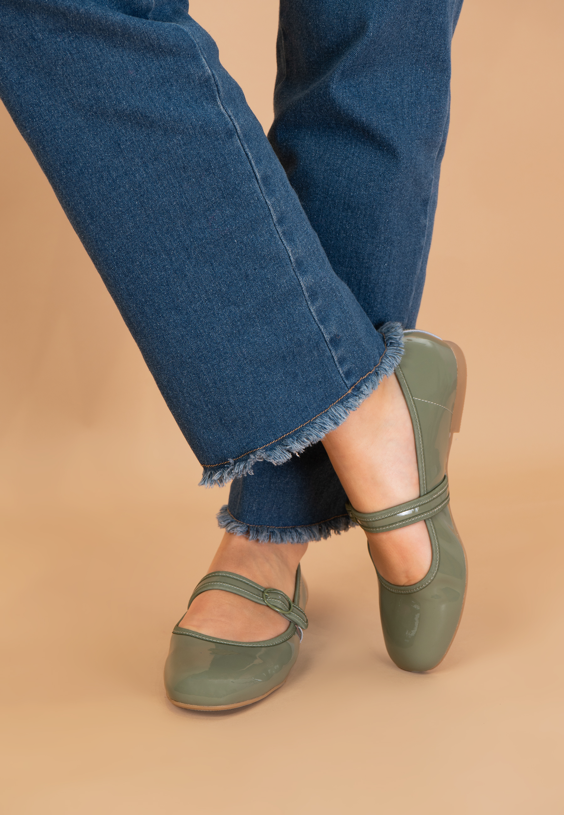 BALLERINES JULIE - Sauge