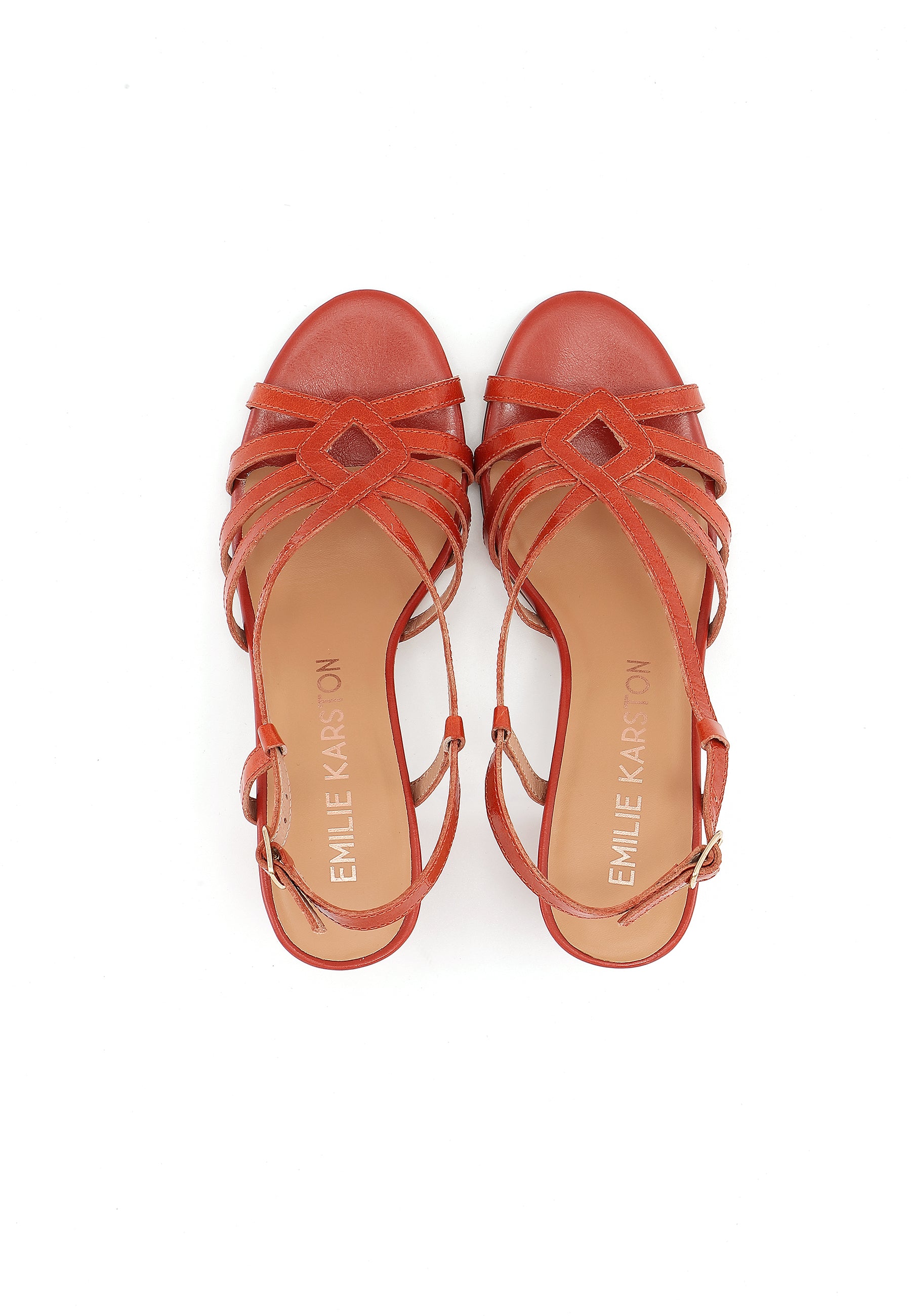 LOUANE - Sandales à Talons Orange