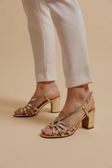 LOUANE - Sandales à Talons Platine